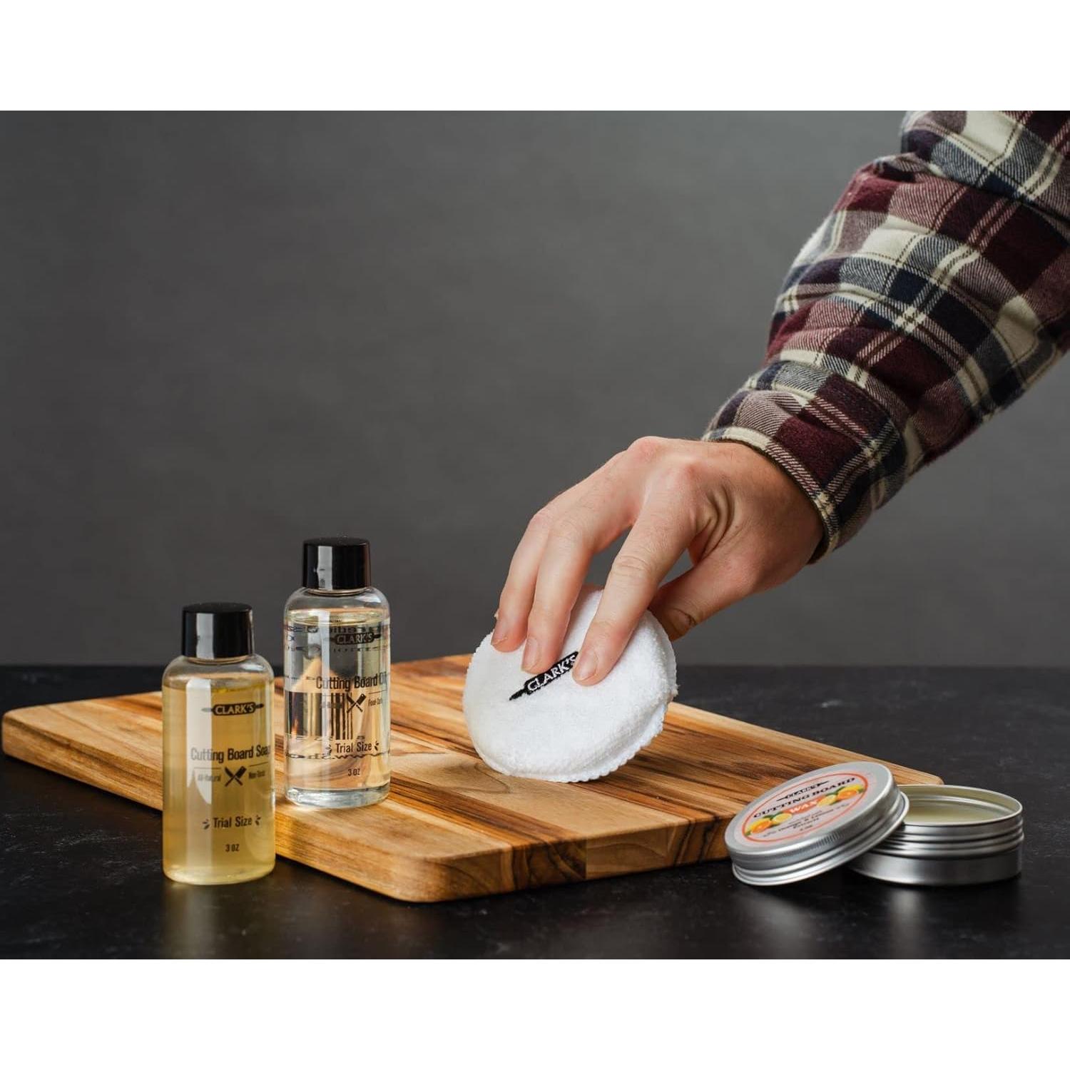 Kit de Cuidado para Tablas de Cortar CLARK'S - 4 Piezas