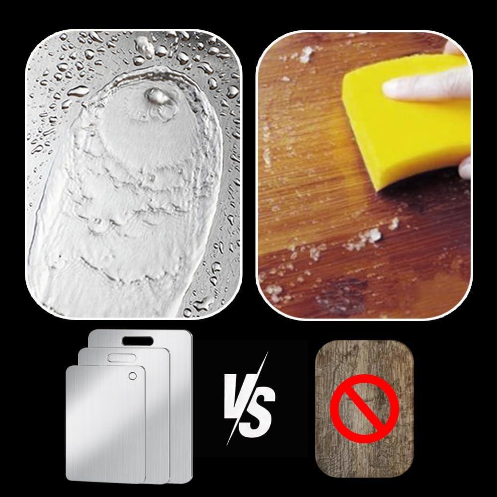 Juego de 3 Tablas de Cortar de Titanio BLOCE 100% Puro