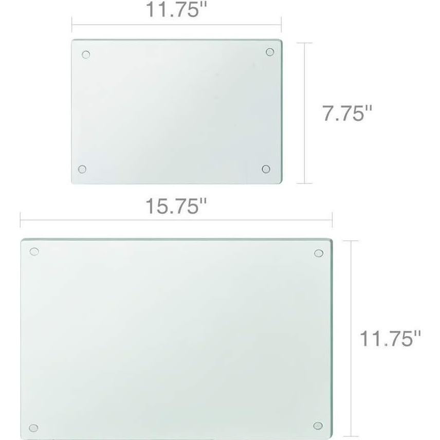 Conjunto de 4 Tablas de Cortar de Vidrio Murrey Home 40x30cm