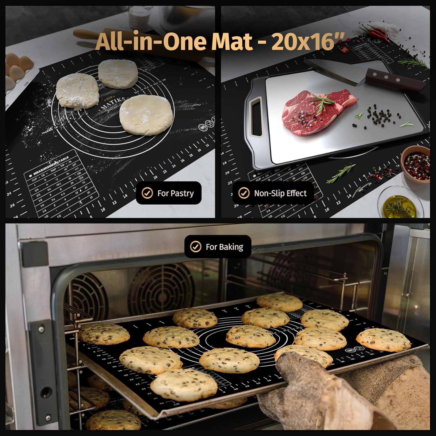 Tabla de Cortar Doble Lado Matiks 40x28cm Acero Inoxidable