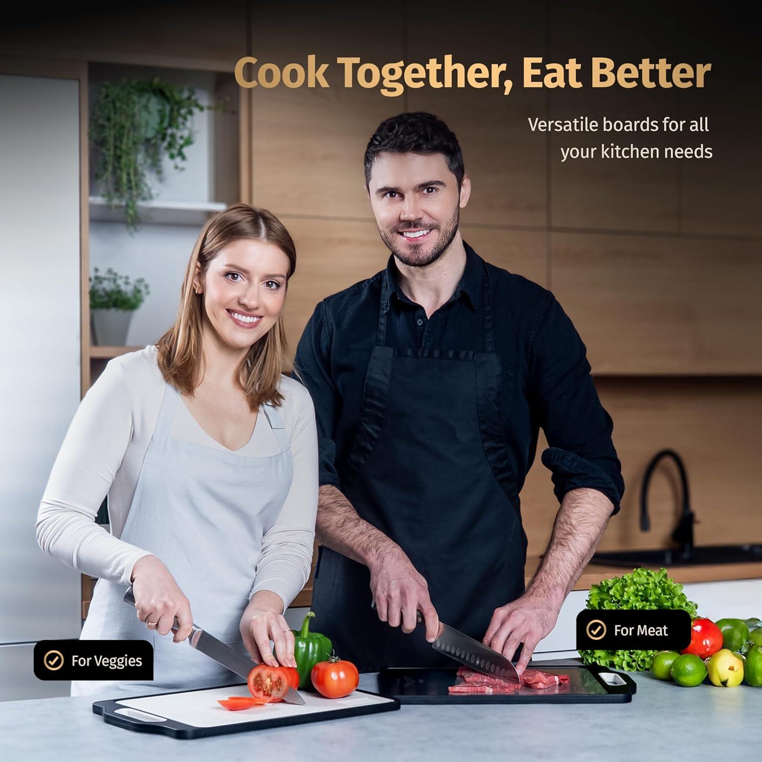 Tabla de Cortar Doble Lado Matiks 40x28cm Acero Inoxidable