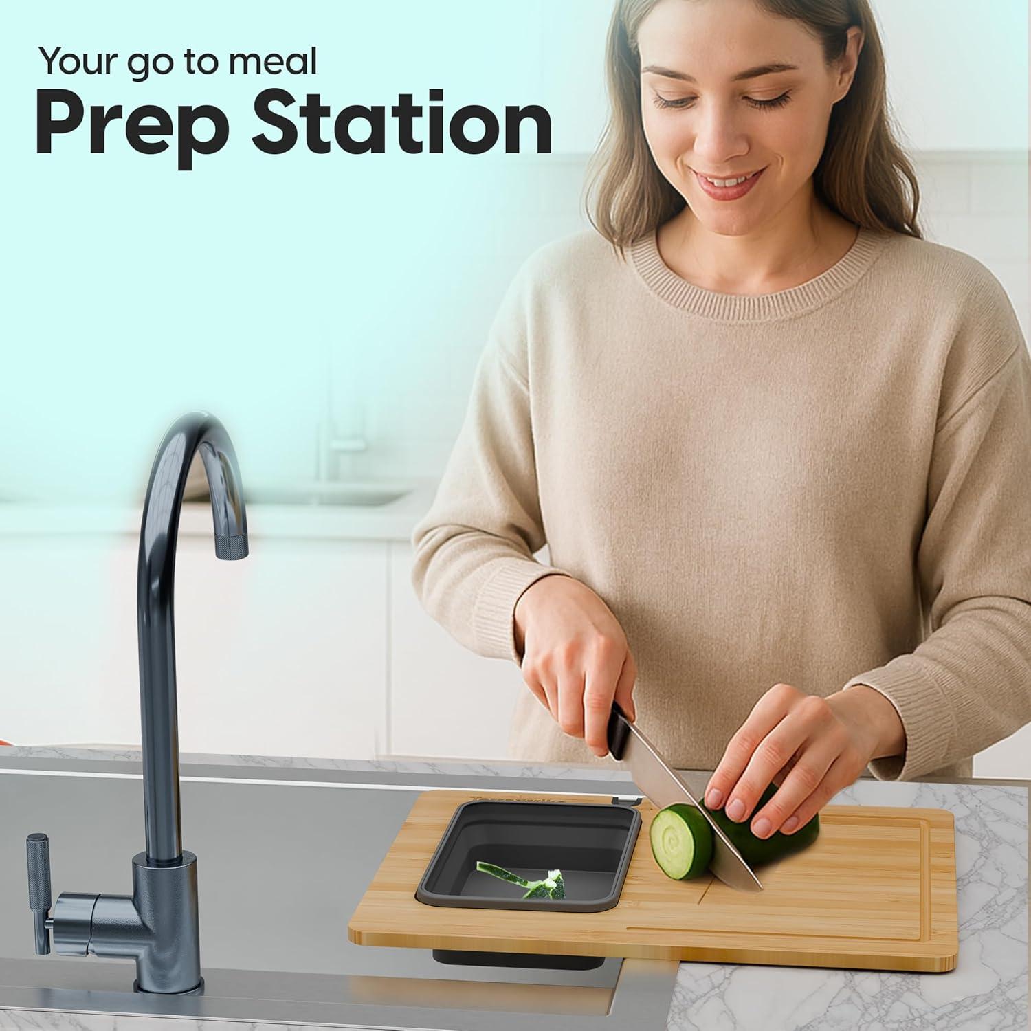 Juego de Tablas de Cortar de Bambú TerraStrike con Afilador