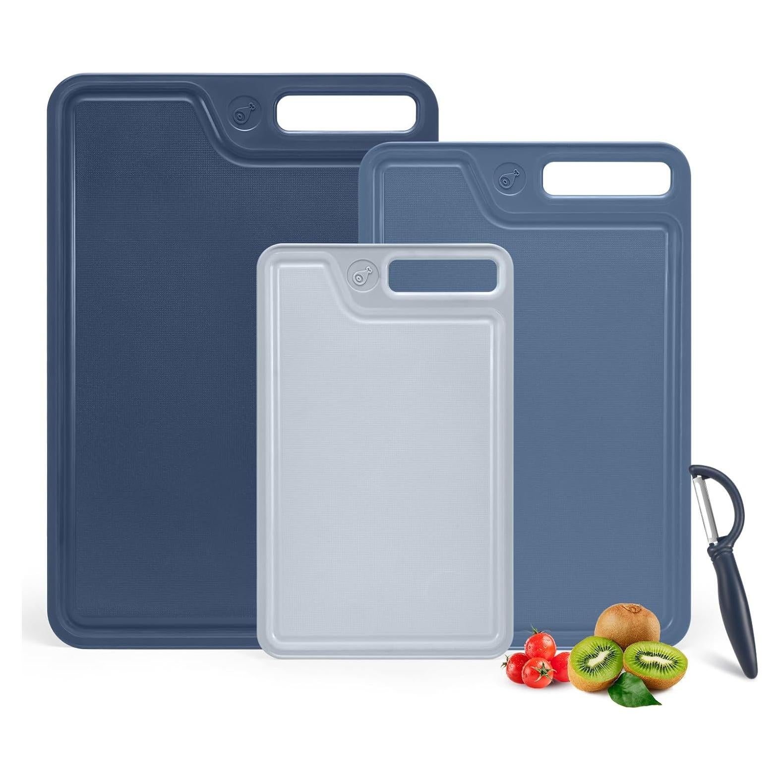 Juego de 4 tablas de cortar plásticas Jaulaors antideslizantes