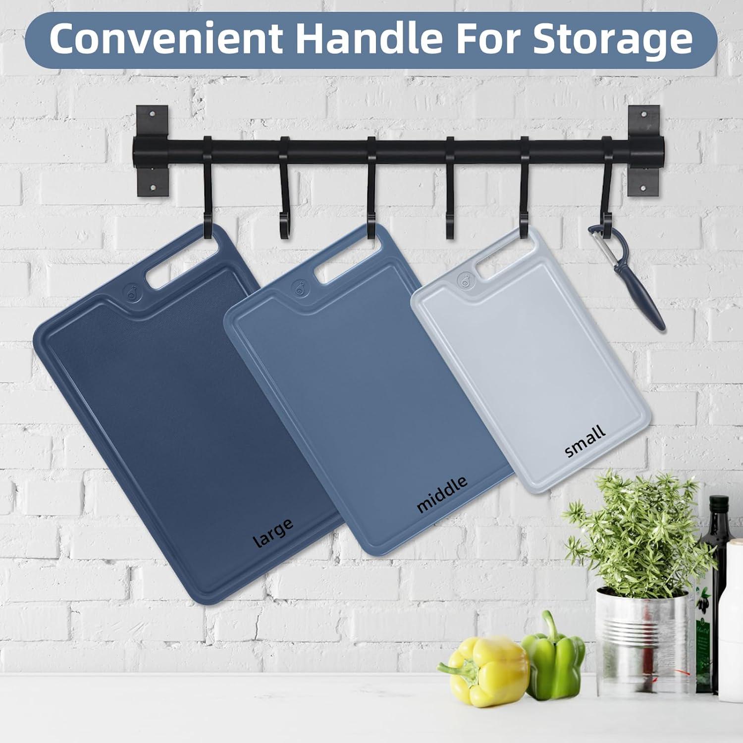 Juego de 4 tablas de cortar plásticas Jaulaors antideslizantes