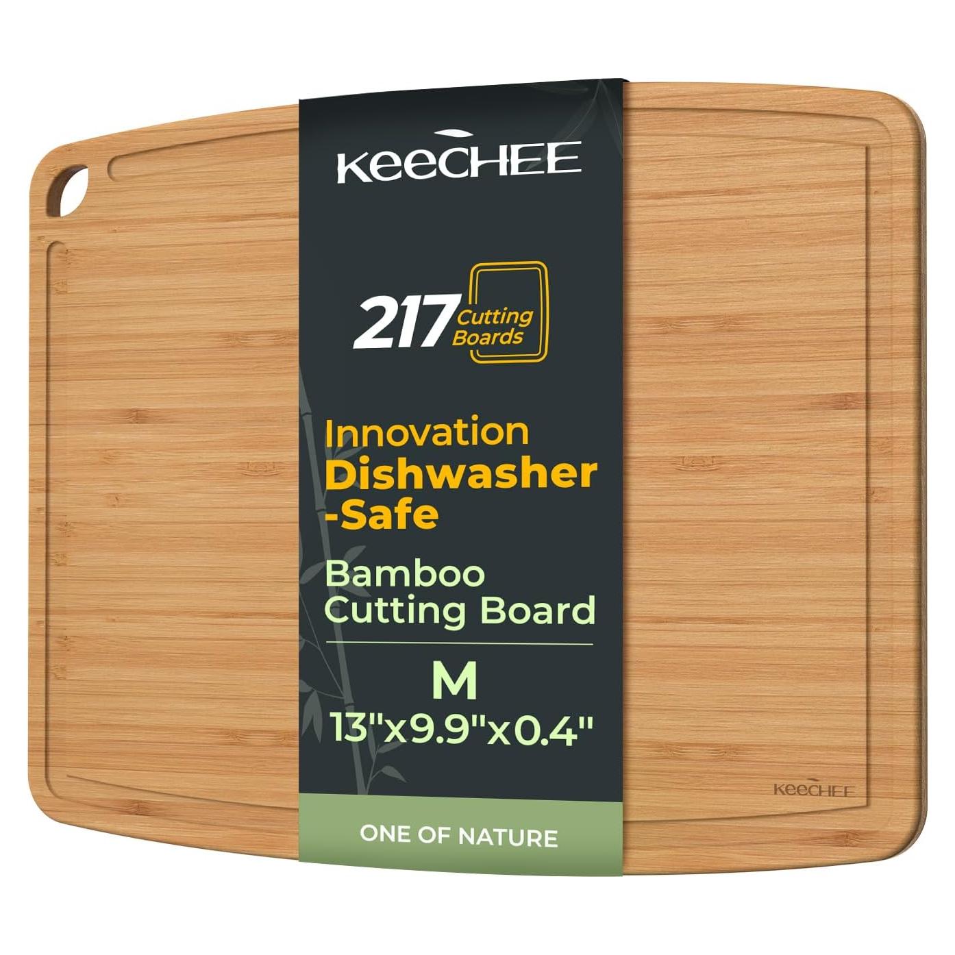 Tabla de Cortar de Bambú Keechee 33x25 cm A Prueba de Lavavajillas