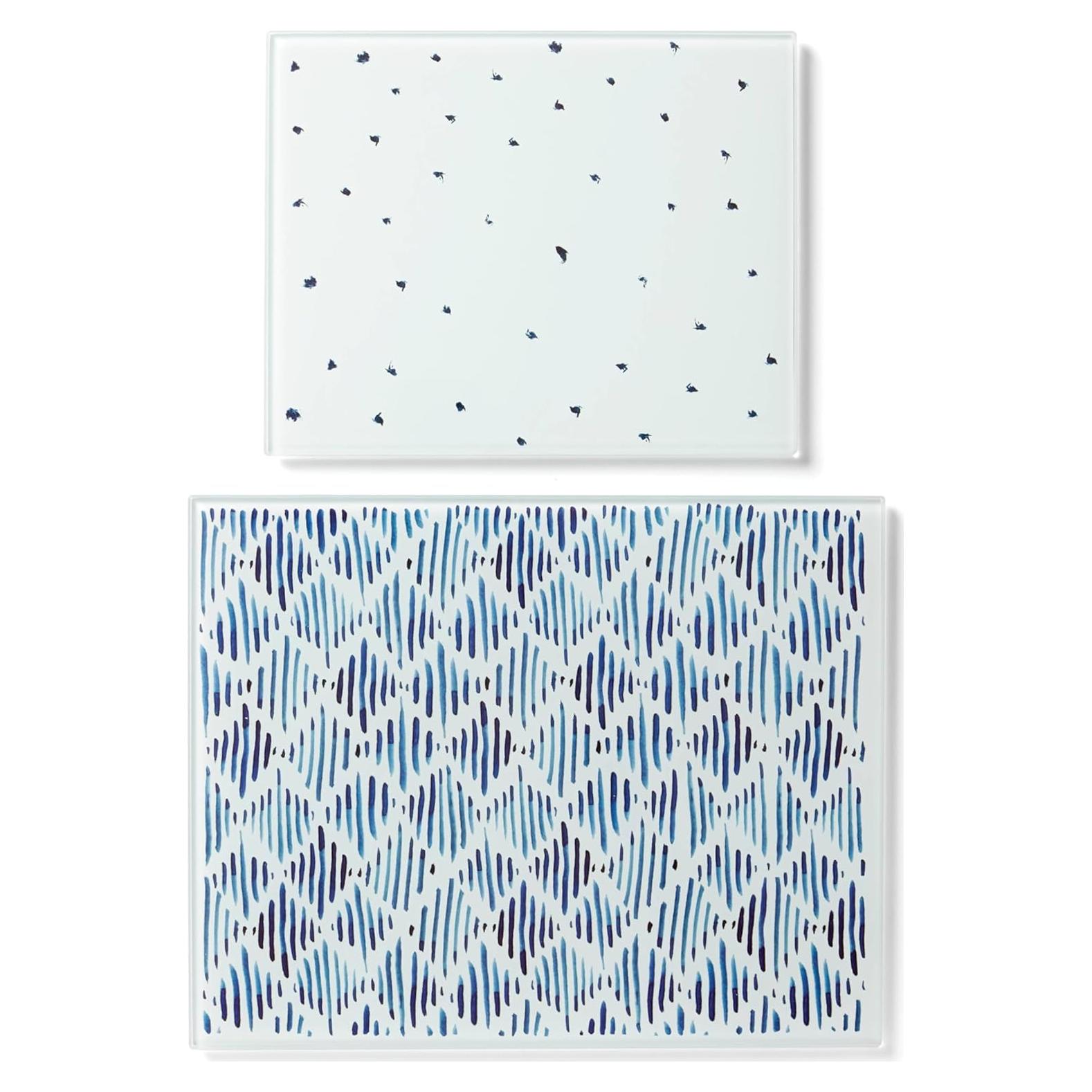 Set de Tablas de Cortar de Vidrio Lenox Blue Bay 2 Piezas