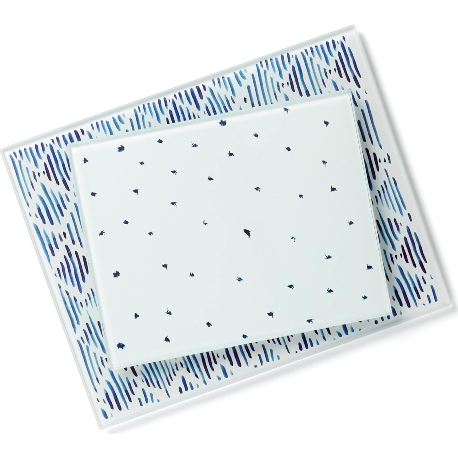 Set de Tablas de Cortar de Vidrio Lenox Blue Bay 2 Piezas