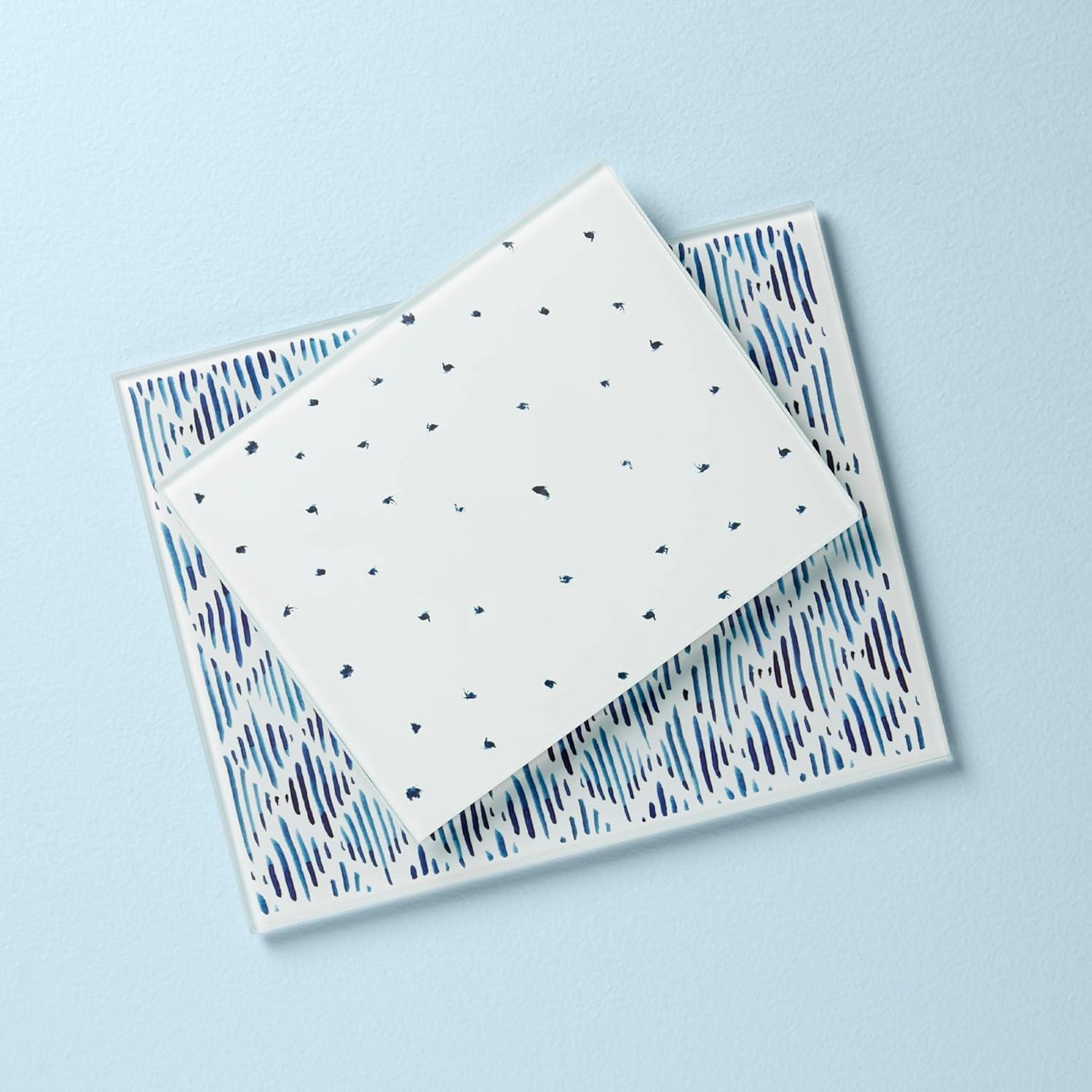 Set de Tablas de Cortar de Vidrio Lenox Blue Bay 2 Piezas