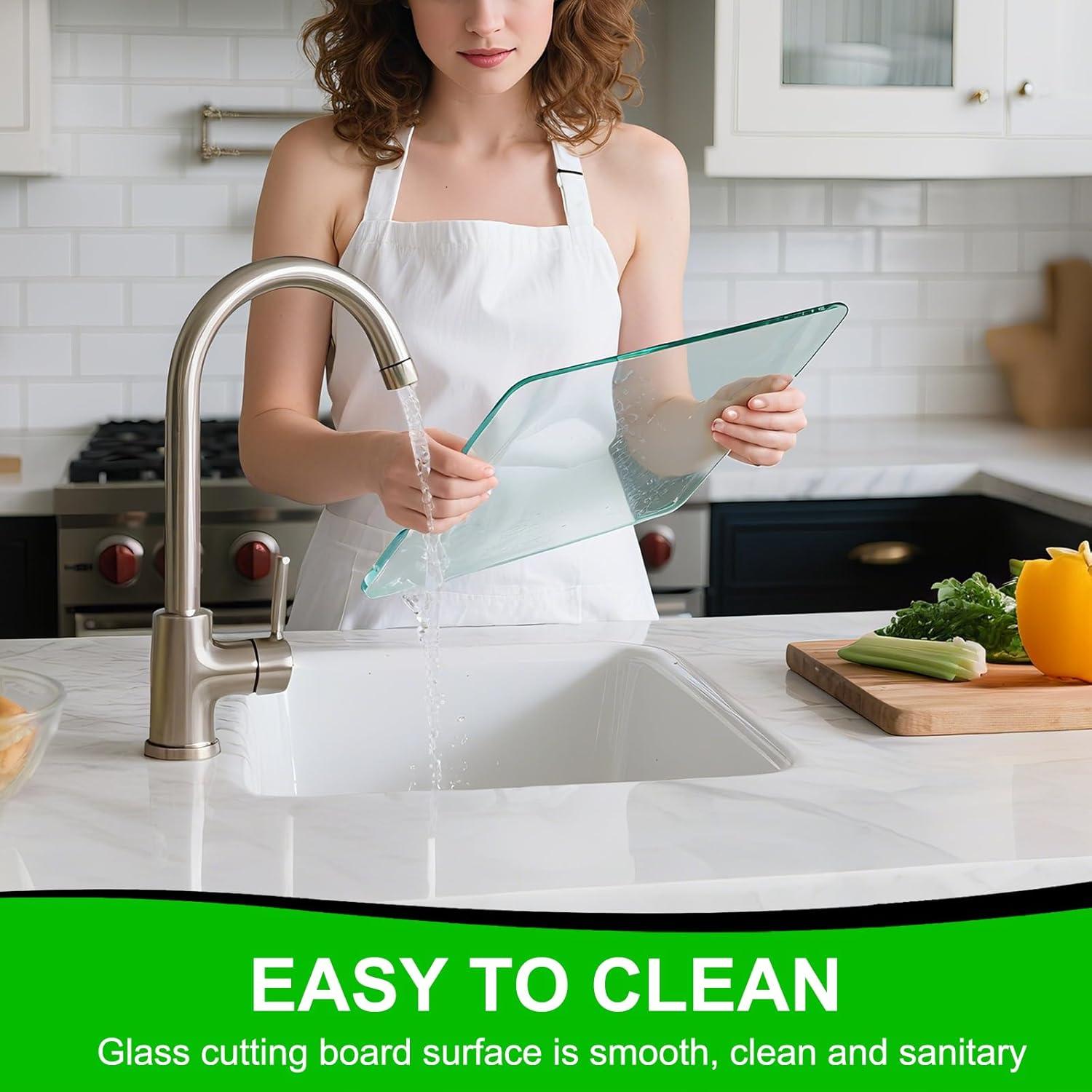 Tabla de Cortar de Vidrio Templado BOMINICA 4 Piezas 30x40cm