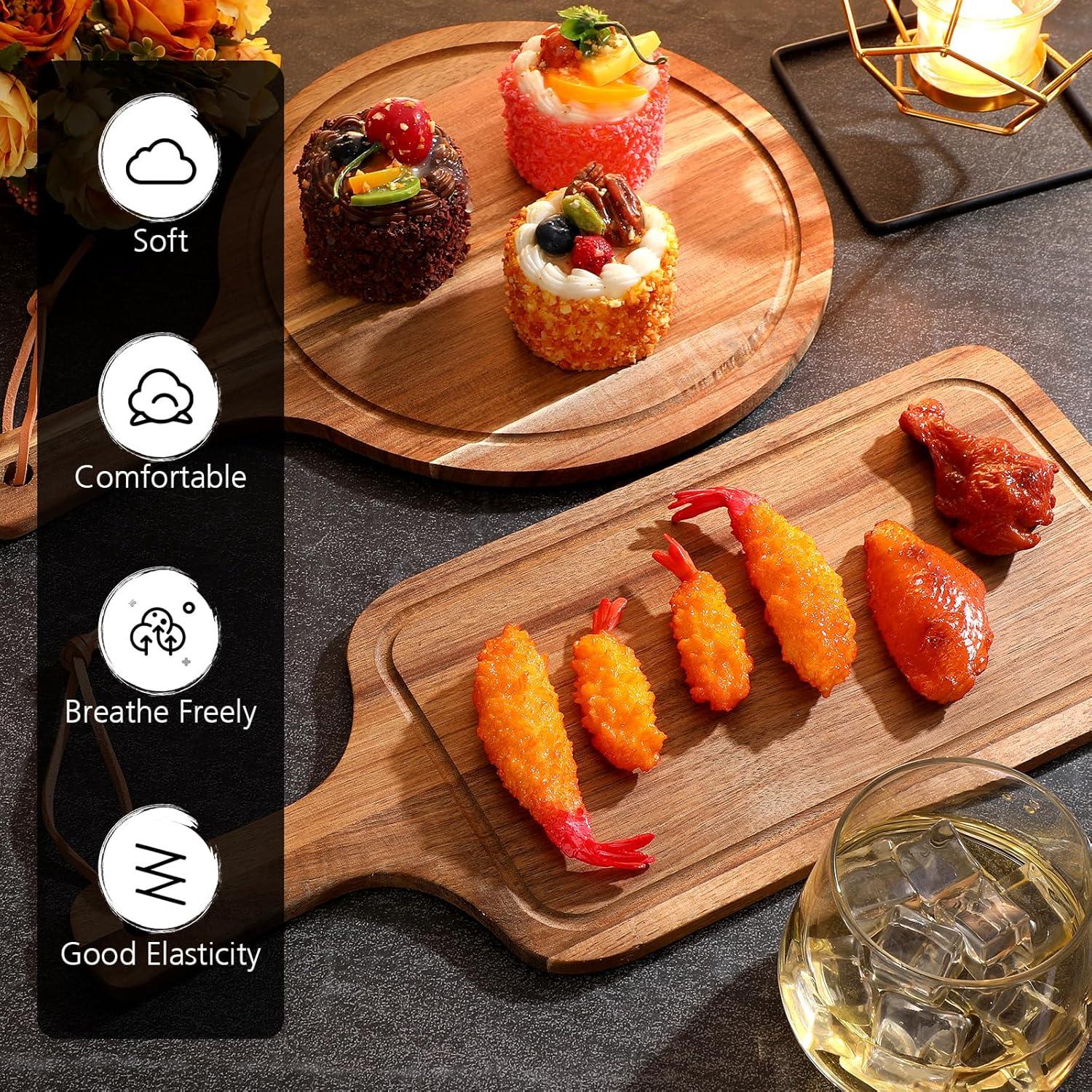 Juego de Tablas de Cortar de Madera de Acacia Kathfly - 3 Piezas