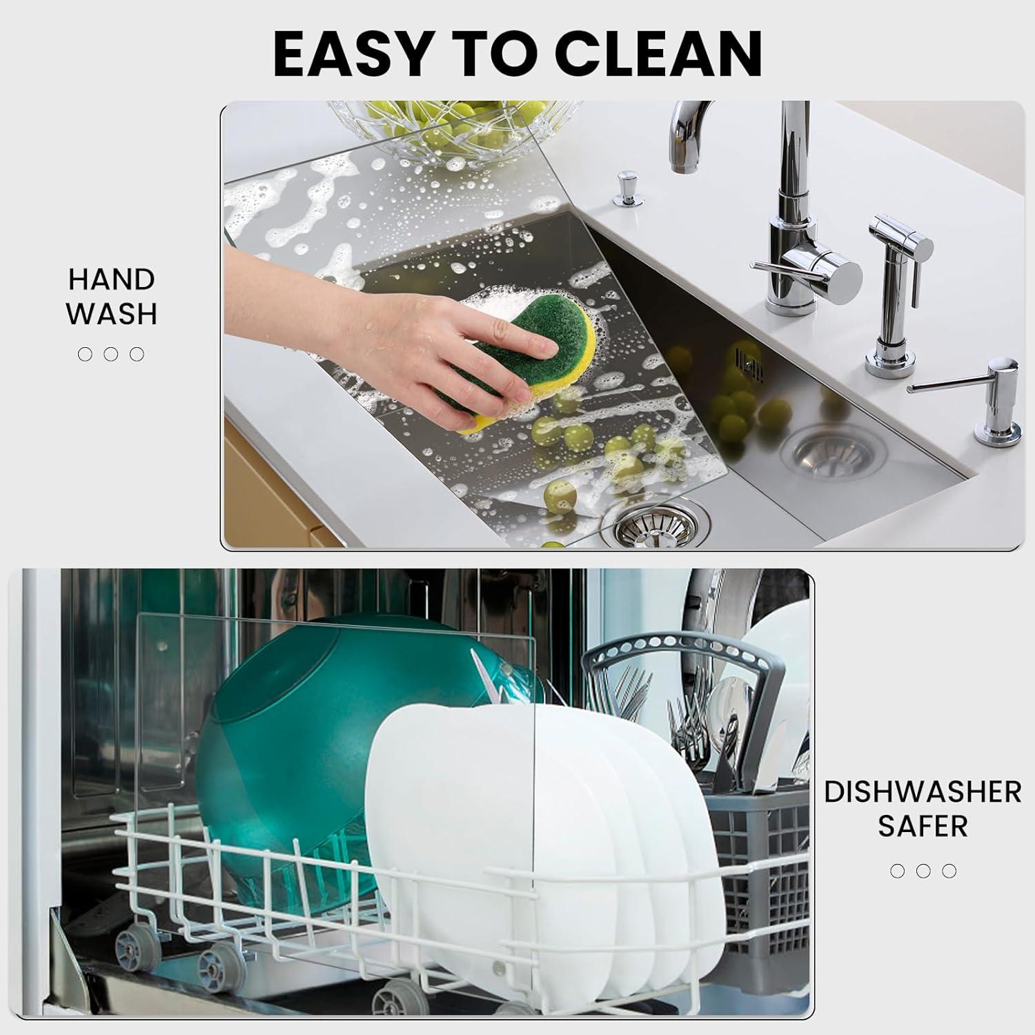 Juego de 4 Tablas de Cortar de Vidrio Templado VSAR House