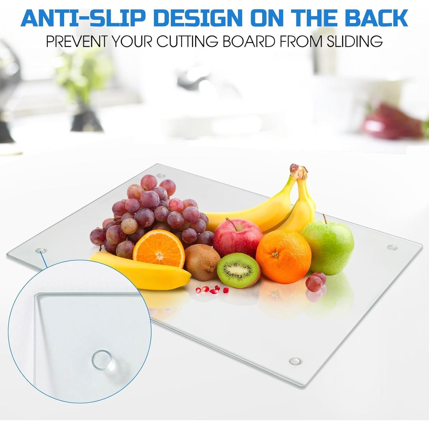 Juego de 4 Tablas de Cortar de Vidrio Templado VSAR House