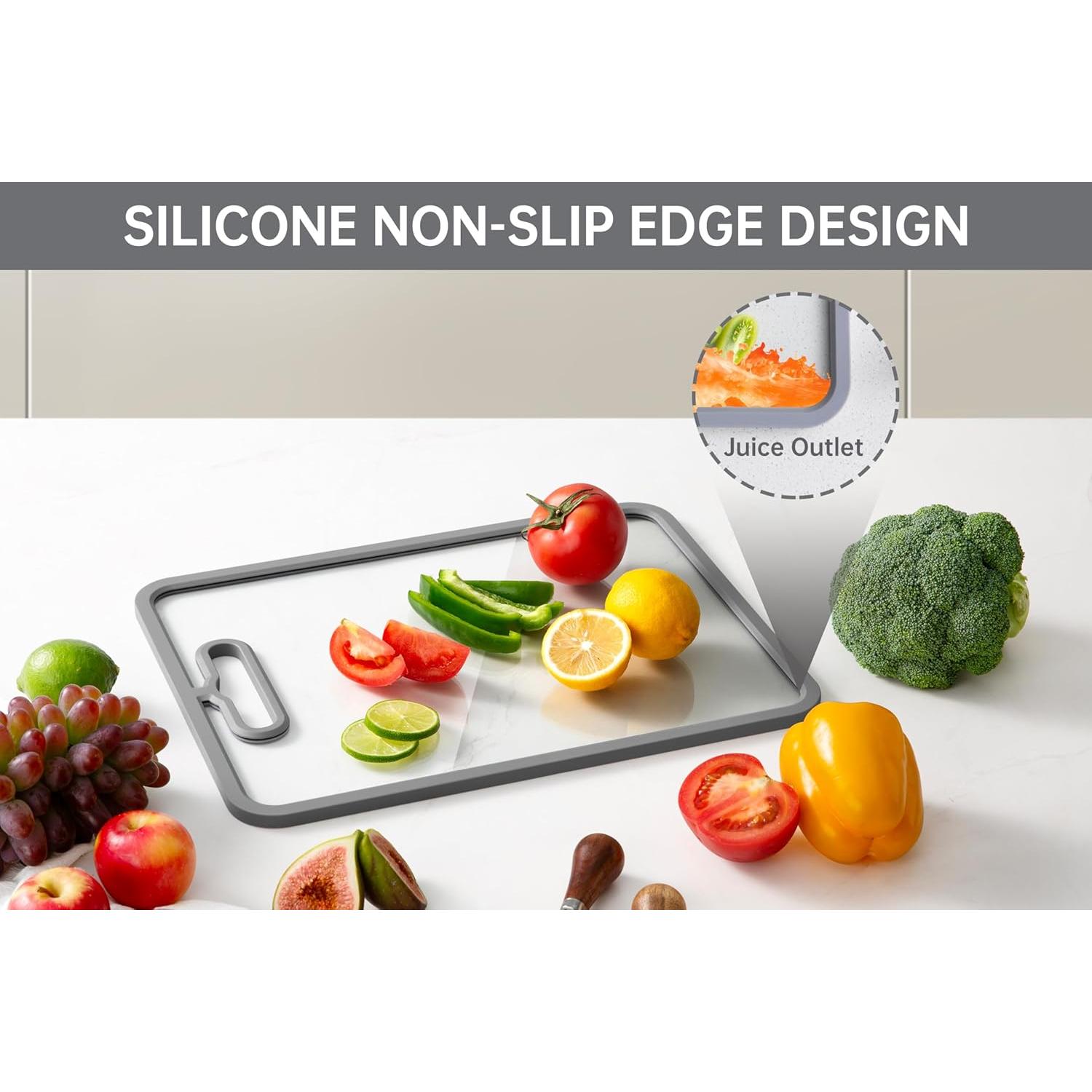 Juego de 2 Tablas de Cortar de Vidrio Templado Fyctio 38x28cm