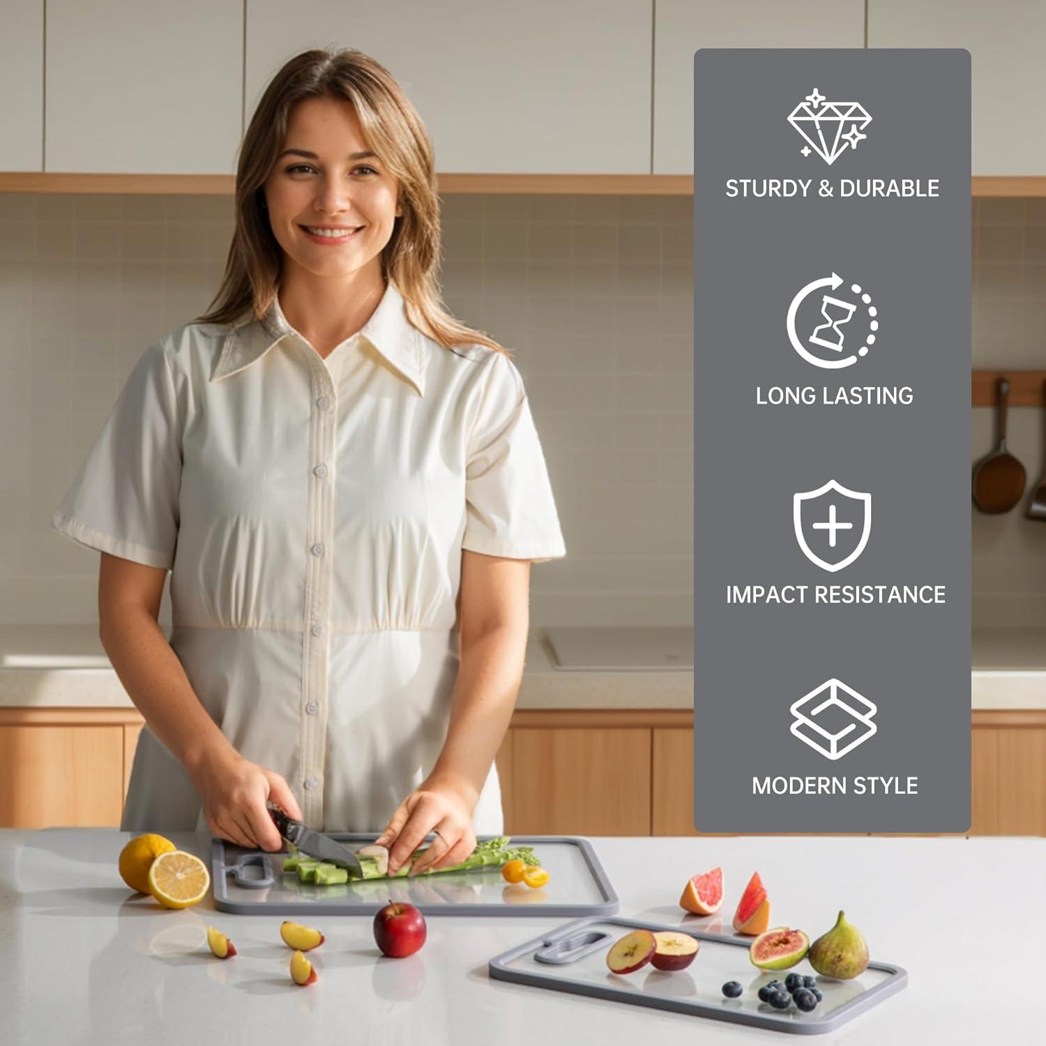 Juego de 2 Tablas de Cortar de Vidrio Templado Fyctio 38x28cm