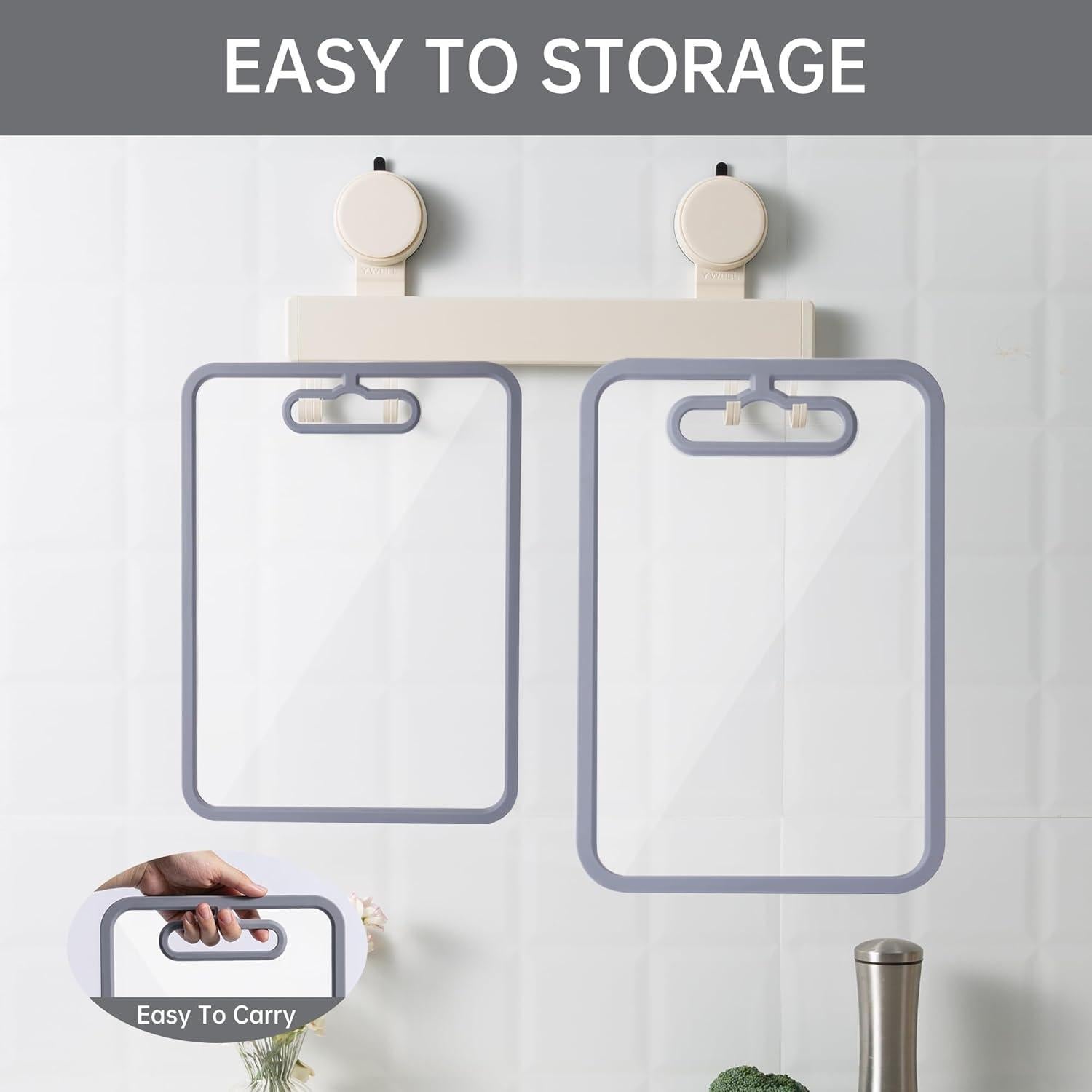 Juego de 2 Tablas de Cortar de Vidrio Templado Fyctio 38x28cm