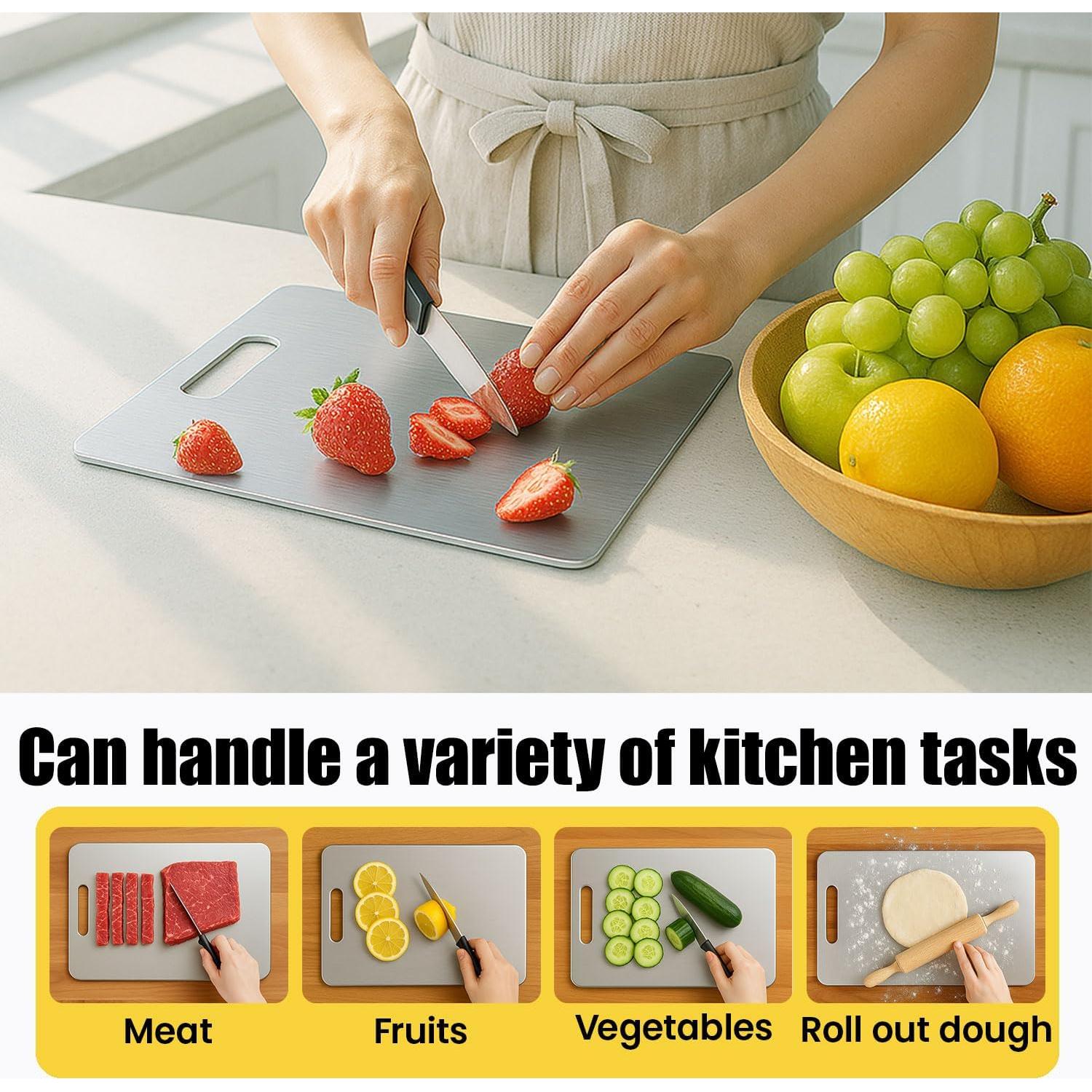 Juego de tablas de cortar de titanio XTBSE 3 piezas S+M+L