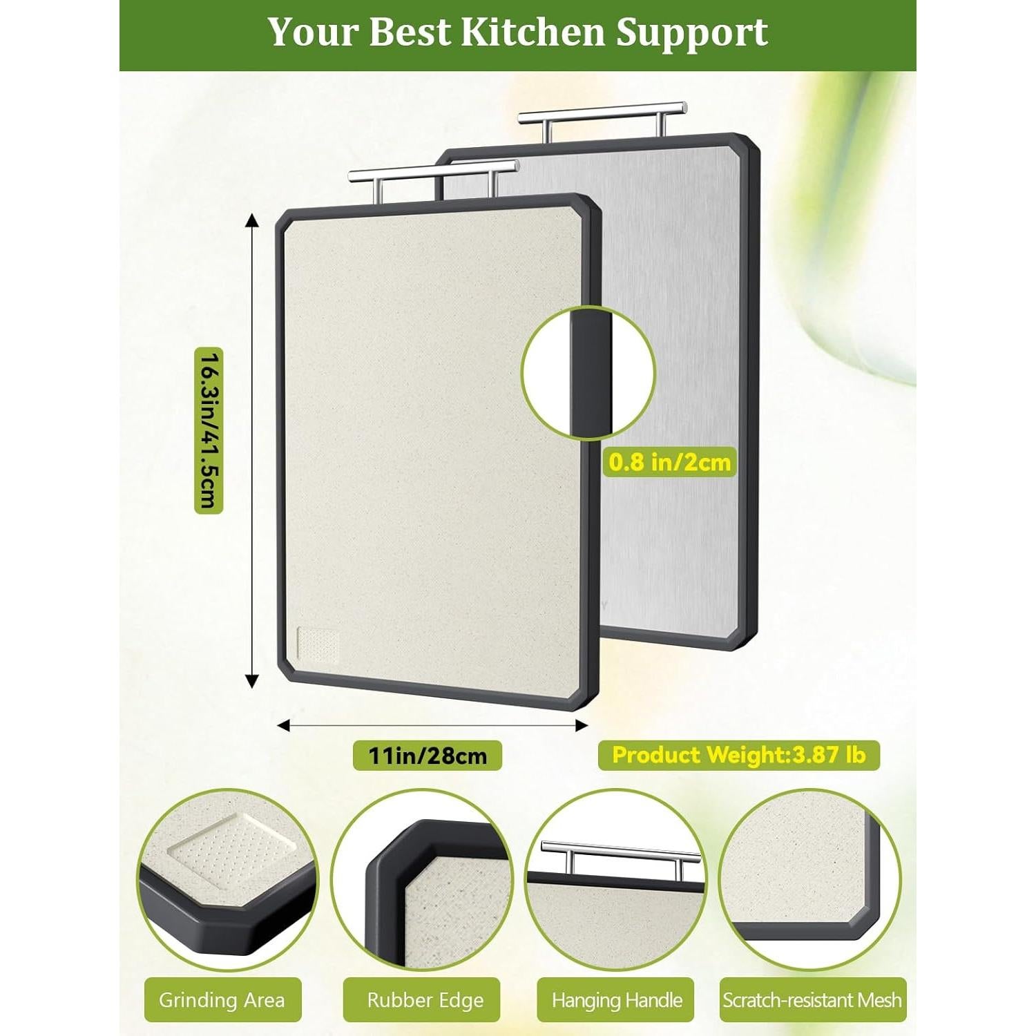 Tabla de Cortar de Titanio Callsky 41.4x27.9 cm Doble Cara