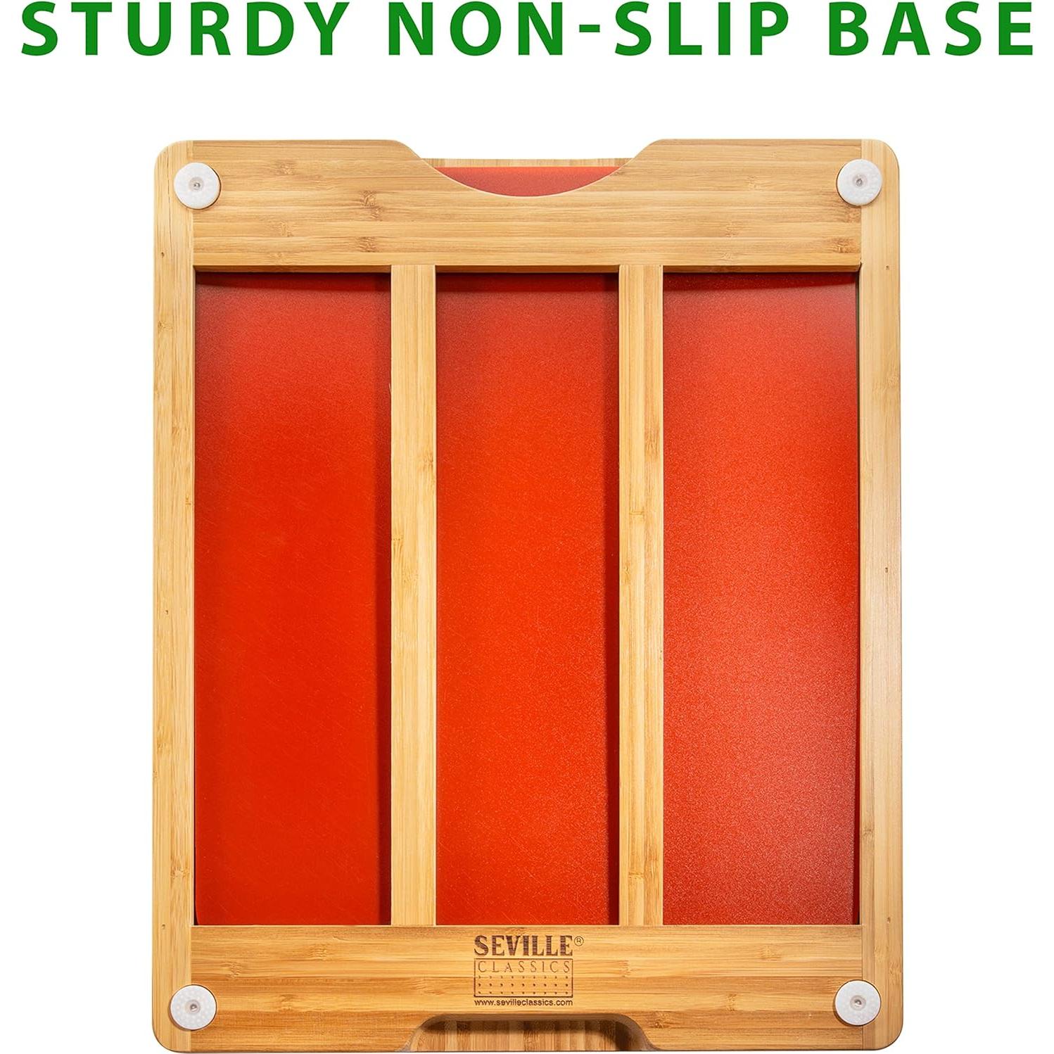 Tabla de Cortar de Bambú Seville Classics con 7 Alfombrillas