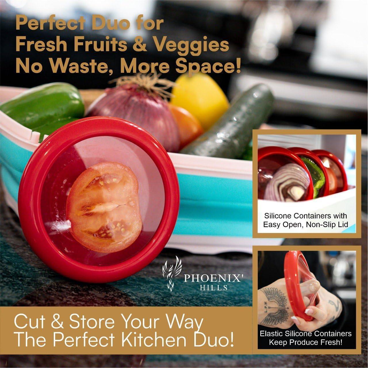 Juego de Tablas de Cortar Plegables Phoenix'Hills Rosa 34x22cm