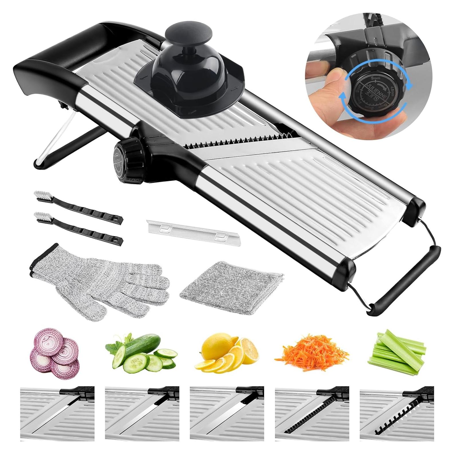 Rebanador Mandoline NIOSAVM de Acero Inoxidable 4 en 1