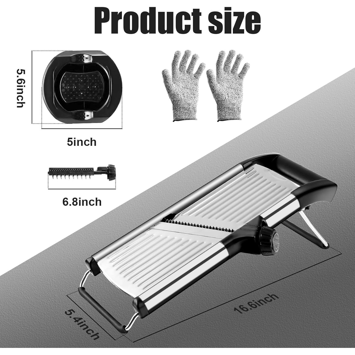 Rebanador Mandoline NIOSAVM de Acero Inoxidable 4 en 1