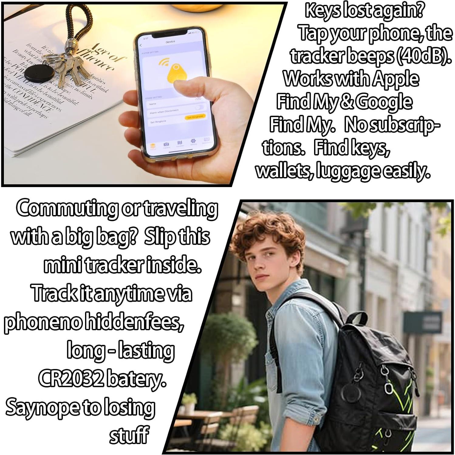 Mini Rastreador Bluetooth Spedal 4 Pcs, Compatible iOS/Android