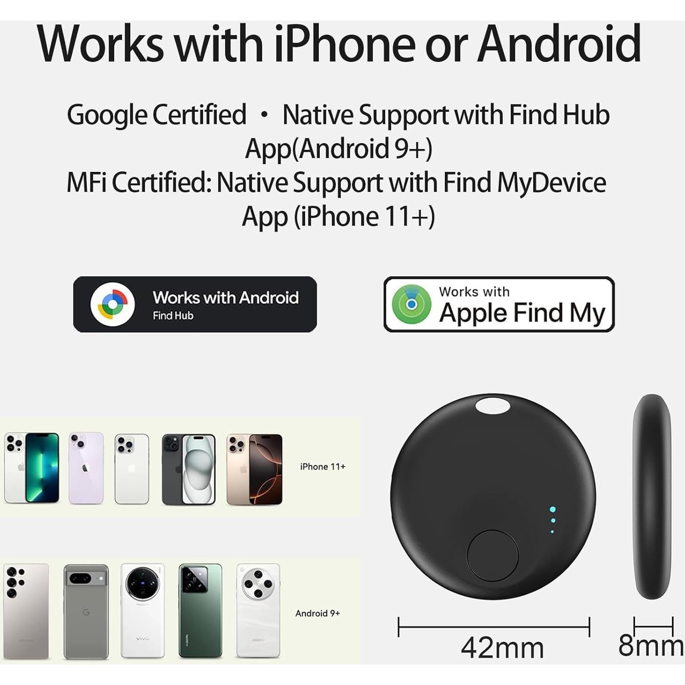 Mini Rastreador Bluetooth Spedal 4 Pcs, Compatible iOS/Android