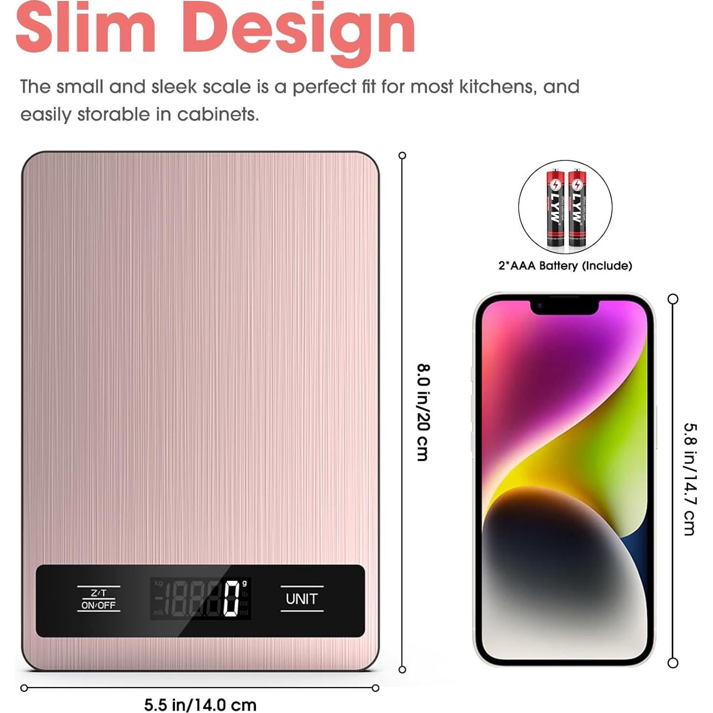 Báscula Digital de Cocina Suidreams 5kg Acero Inoxidable LCD