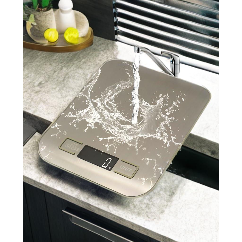 Báscula Digital de Cocina Maverick MC2023, 5 kg, Acero Inoxidable