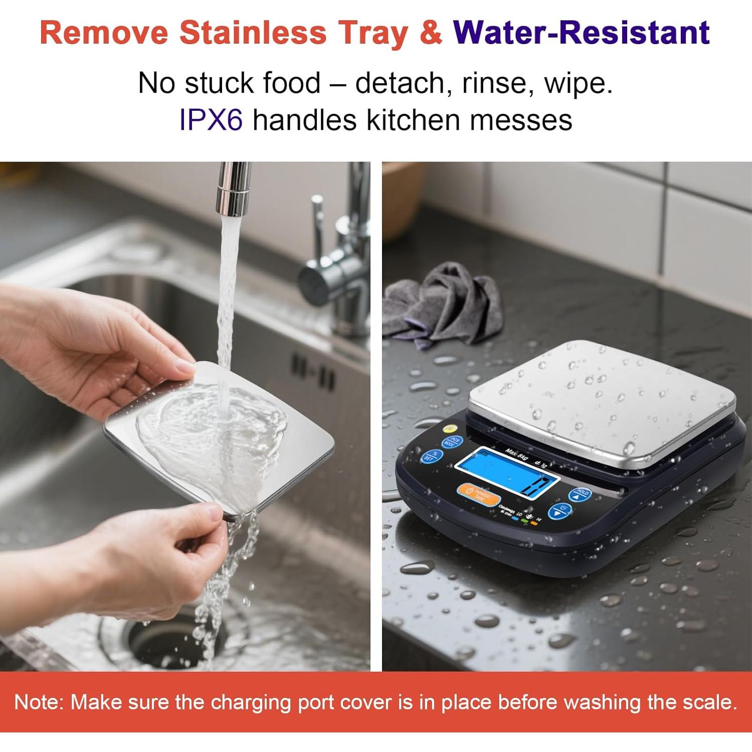 Báscula de Cocina Digital THINKSCALE 8kg Acero Inoxidable