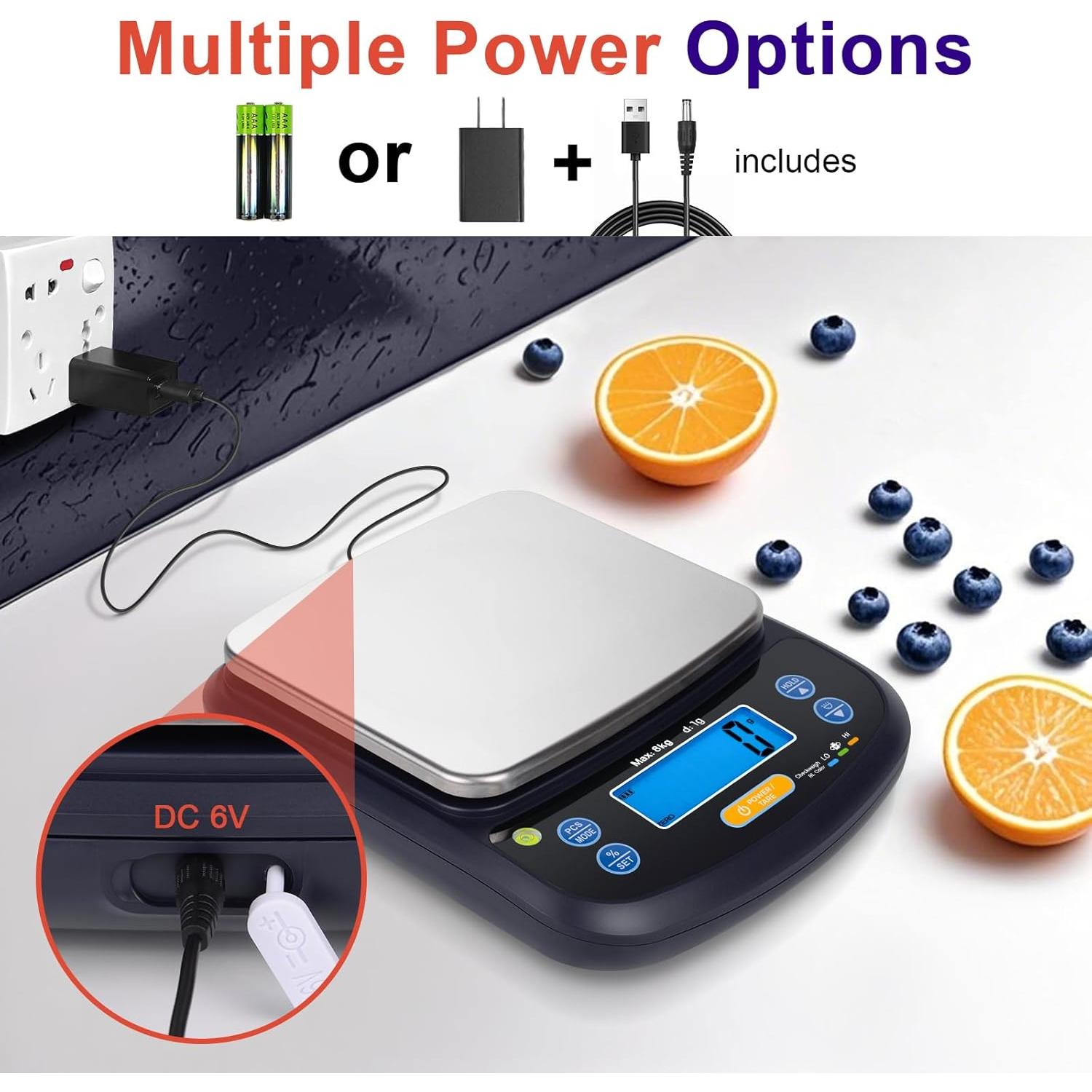 Báscula de Cocina Digital THINKSCALE 8kg Acero Inoxidable