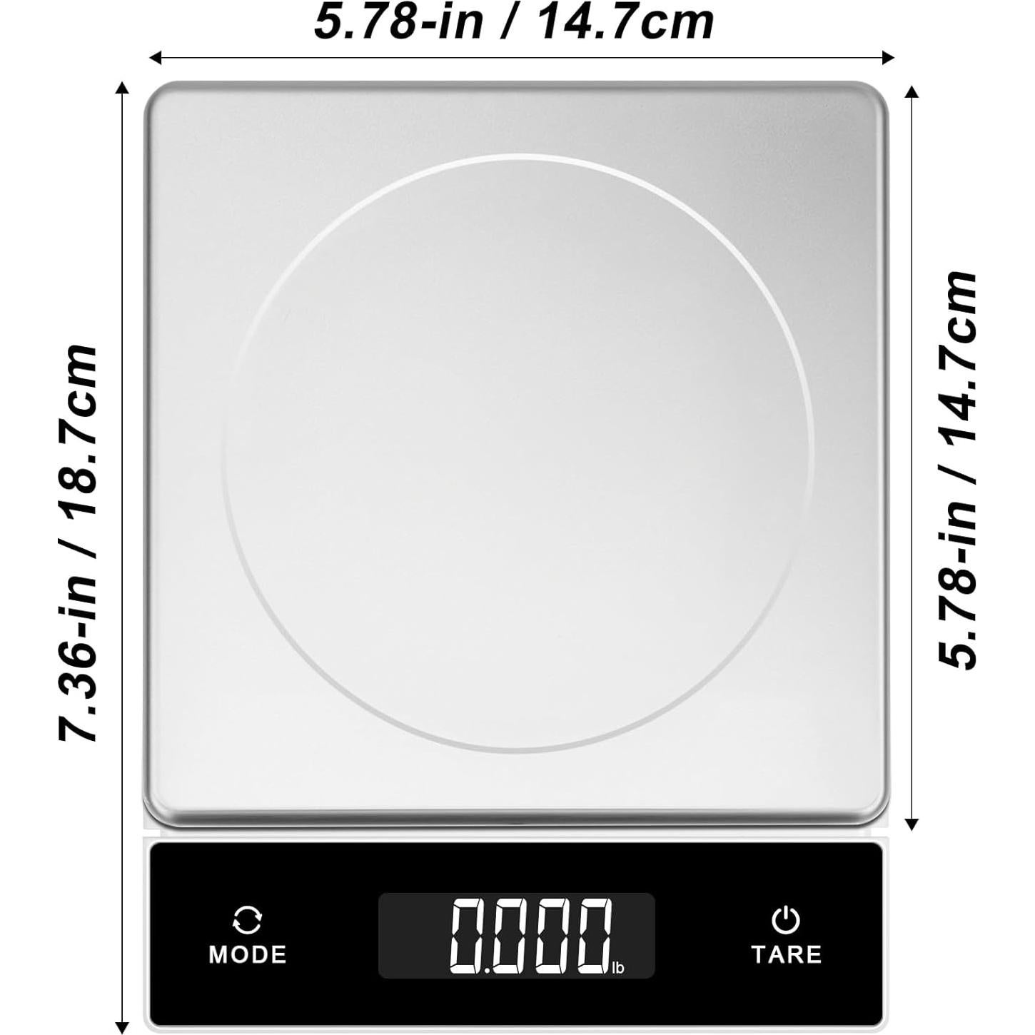 Báscula Digital de Cocina THINKSCALE 5kg Acero Inoxidable Pantalla Desplegable