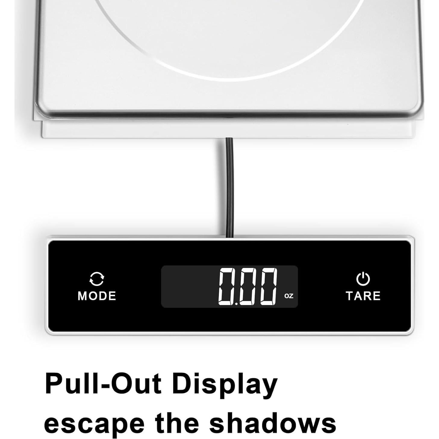 Báscula Digital de Cocina THINKSCALE 5kg Acero Inoxidable Pantalla Desplegable