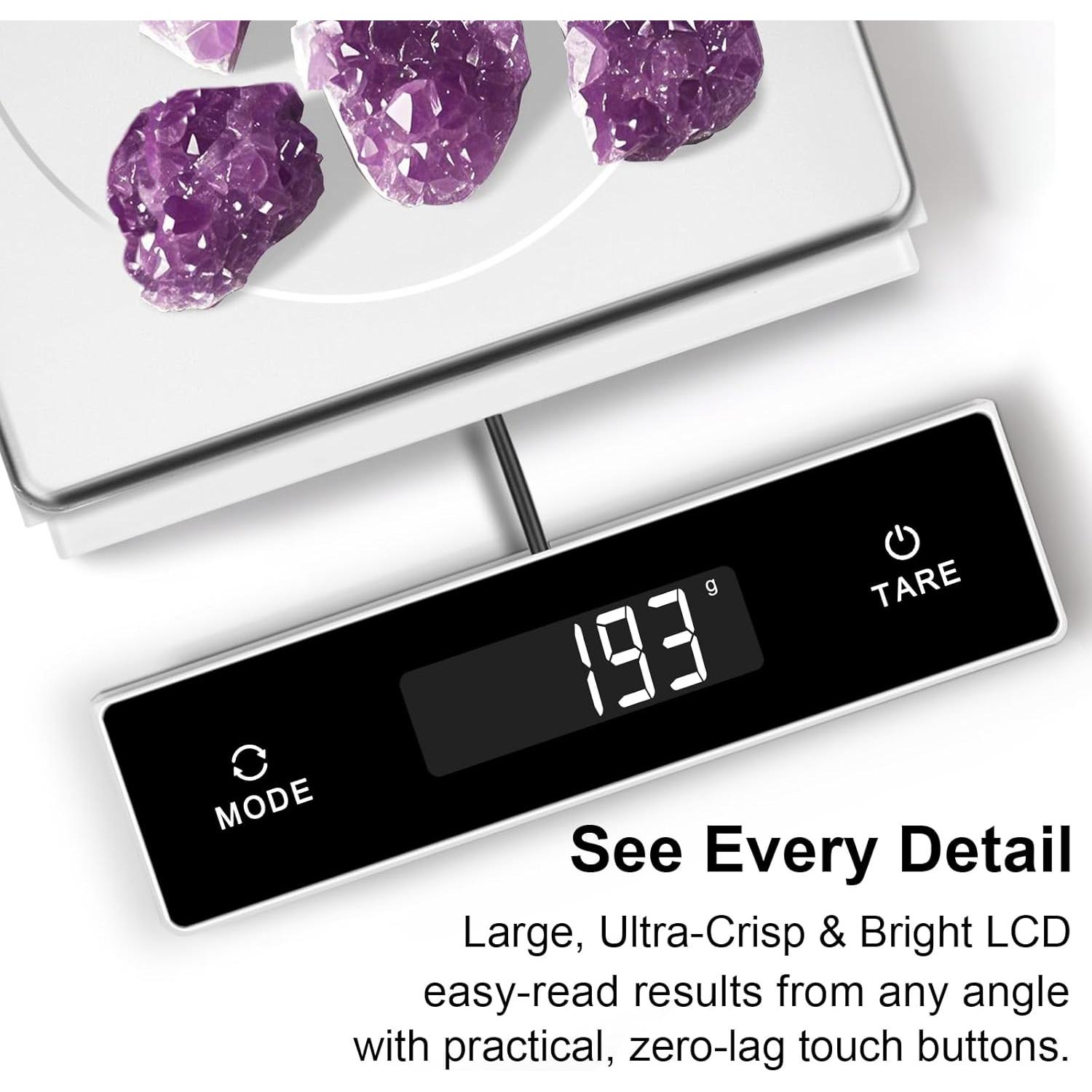 Báscula Digital de Cocina THINKSCALE 5kg Acero Inoxidable Pantalla Desplegable