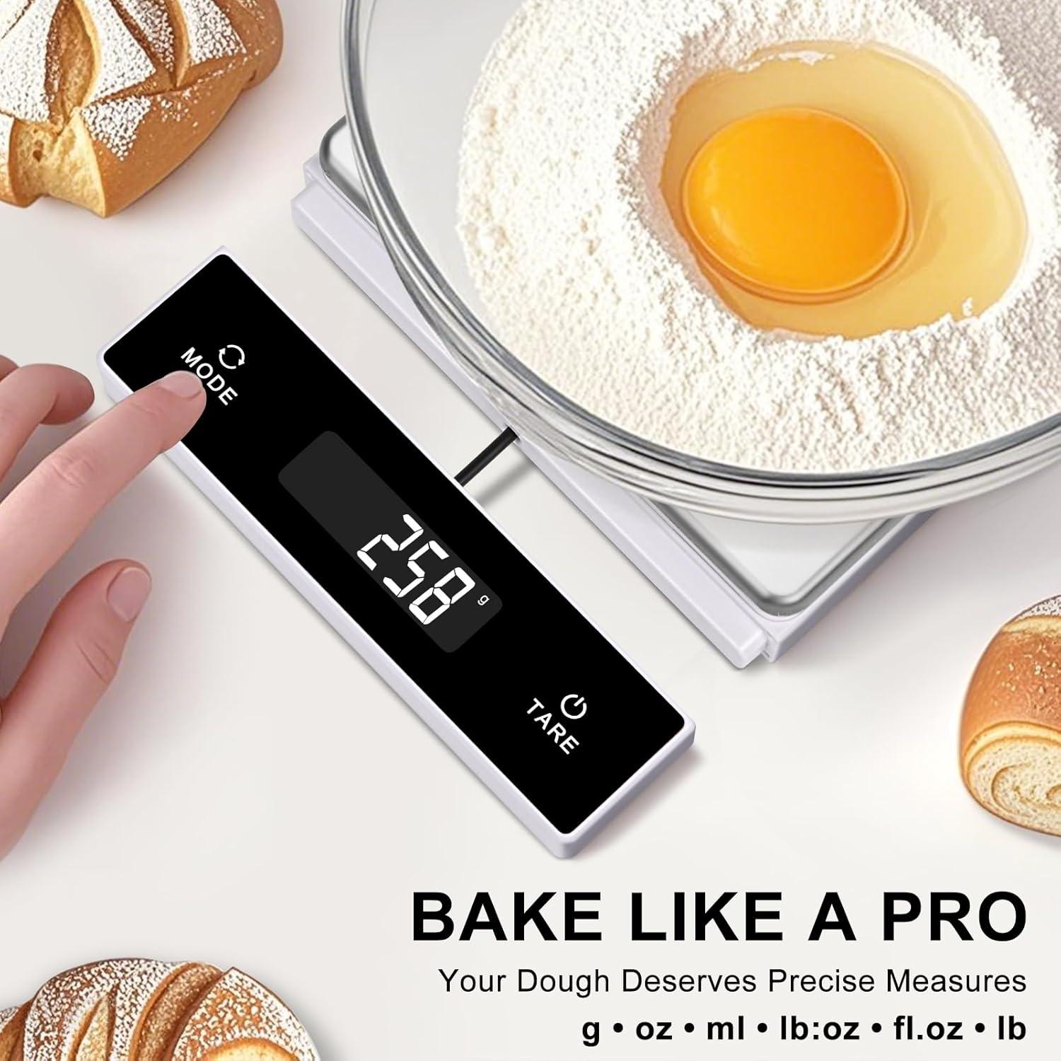 Báscula Digital de Cocina THINKSCALE 5kg Acero Inoxidable Pantalla Desplegable