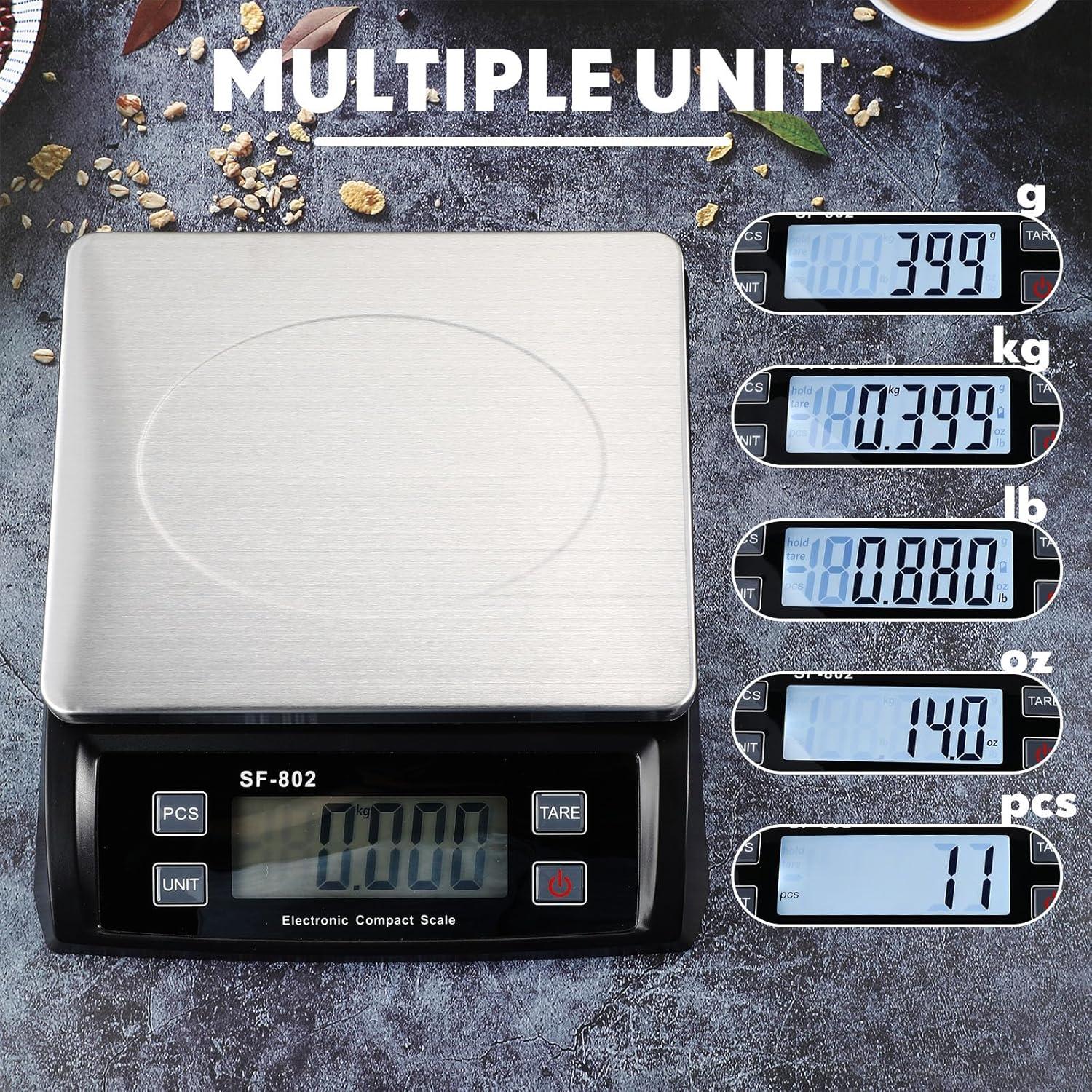 Escala de Cocina Digital Tellegloww 30kg con Pantalla LCD