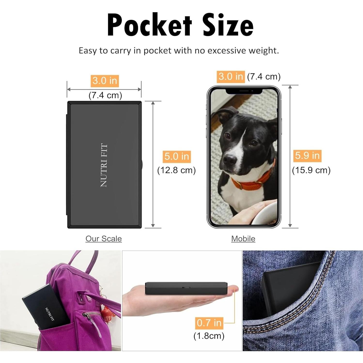 Balanza Digital NUTRI FIT 500g Precisión 0.01g Portátil