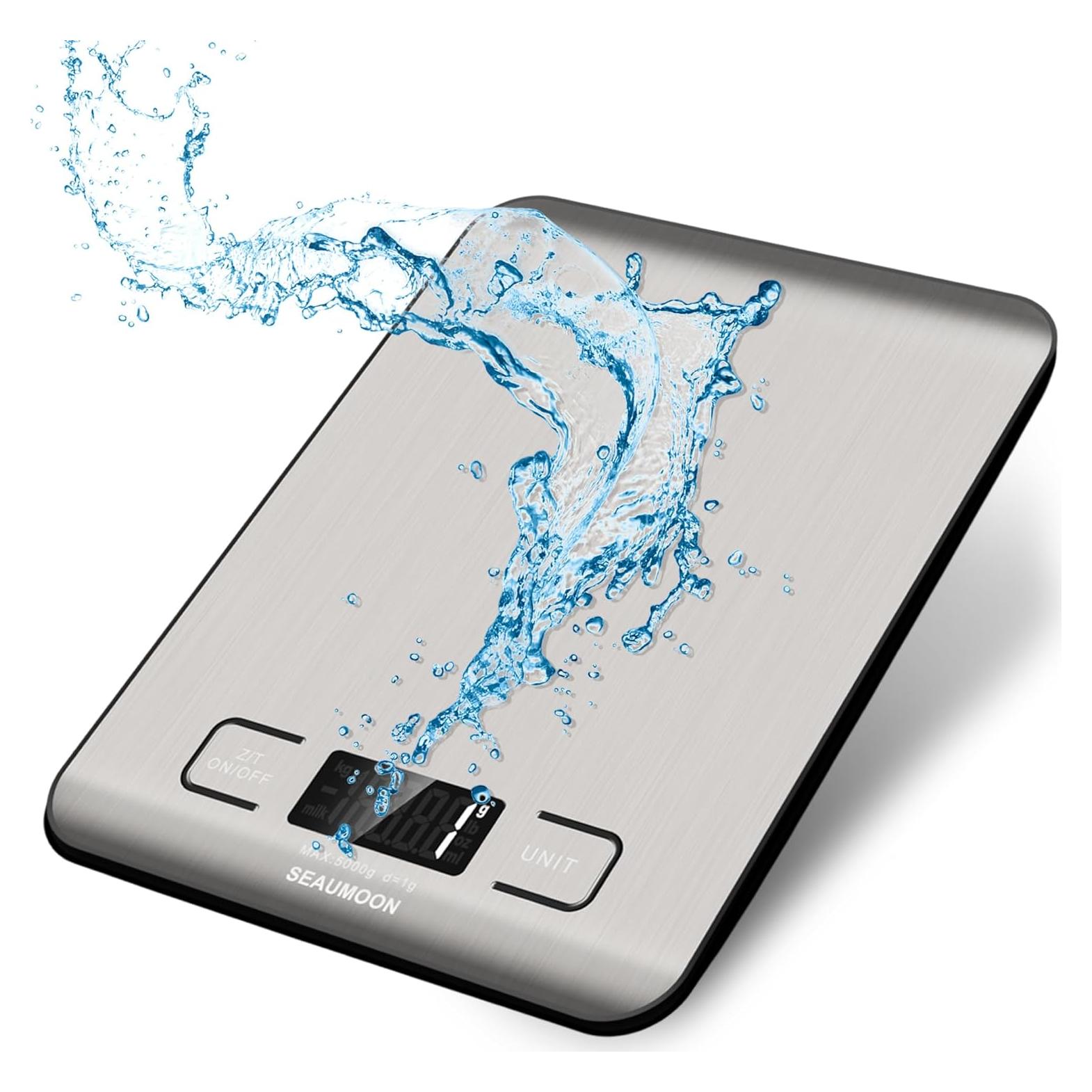 Báscula de Cocina Digital 5kg Plata - Precisa y Compacta