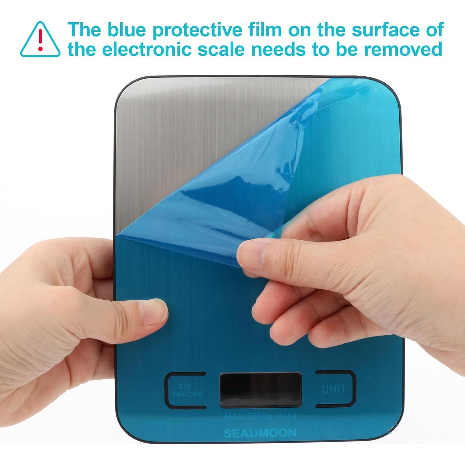 Báscula de Cocina Digital 5kg Plata - Precisa y Compacta