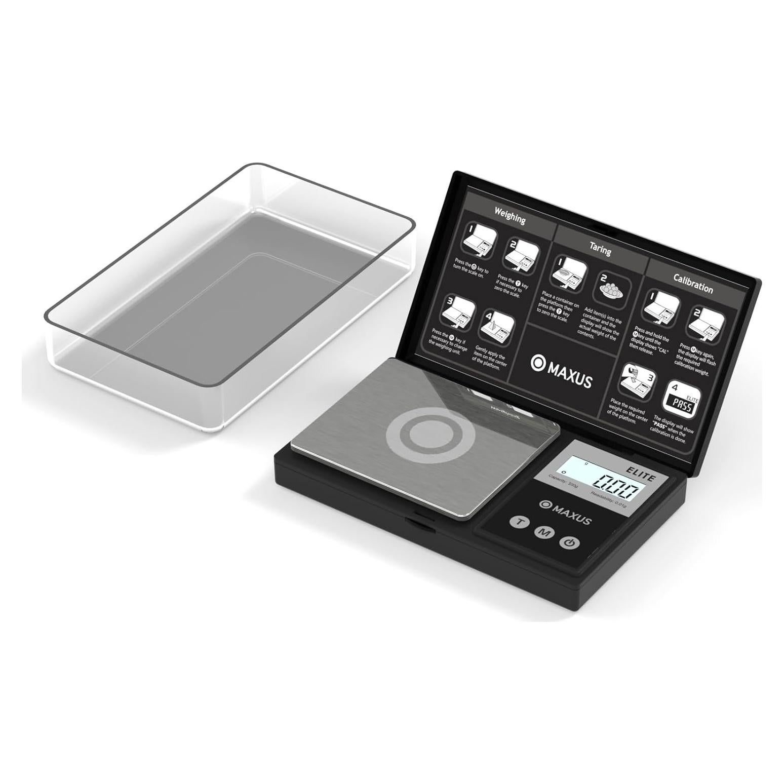 Báscula Digital de Bolsillo MAXUS 500g x 0.01g Alta Precisión