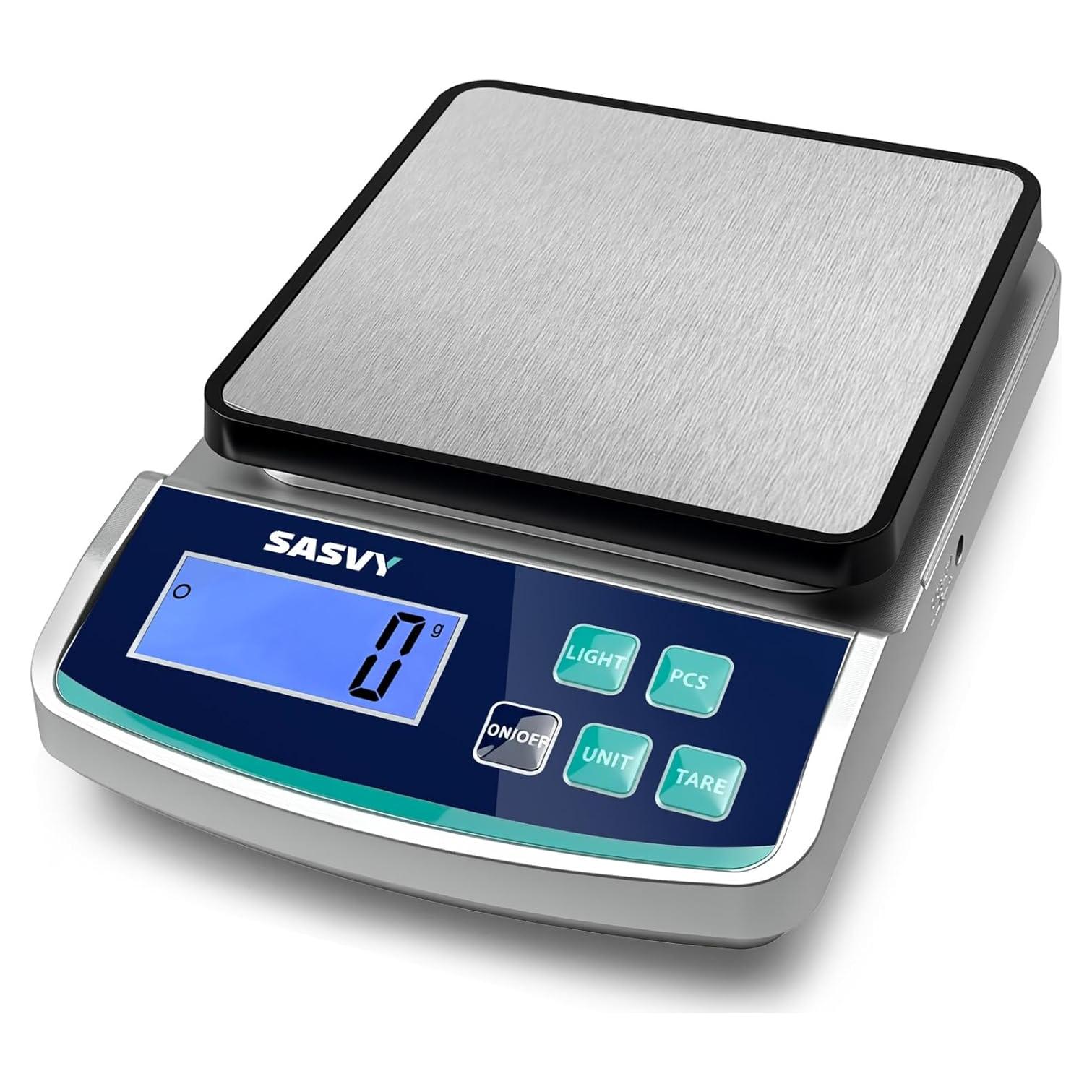 Báscula de Laboratorio Digital 15kg x 1g SASVY con Batería