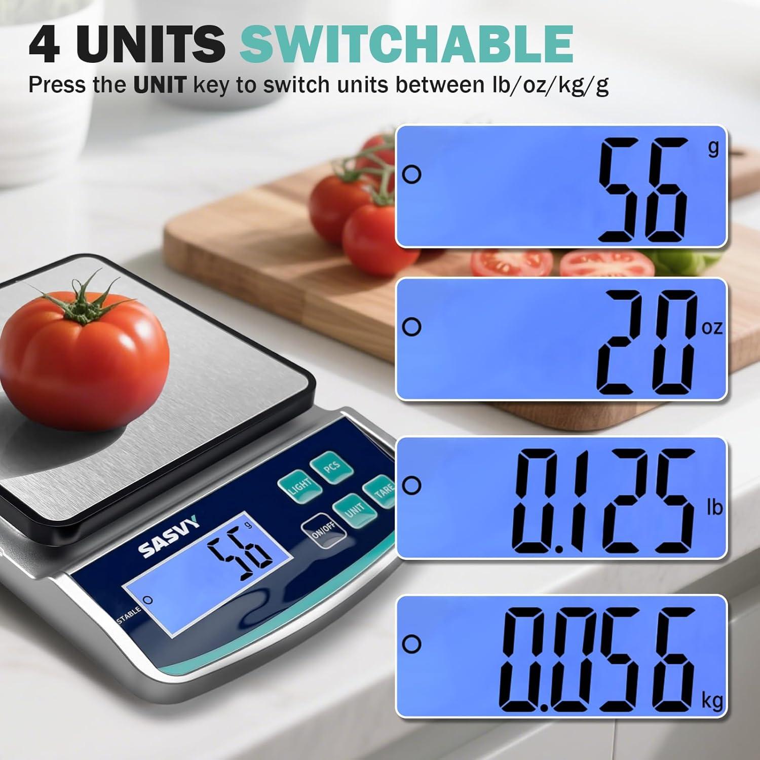 Báscula de Laboratorio Digital 15kg x 1g SASVY con Batería