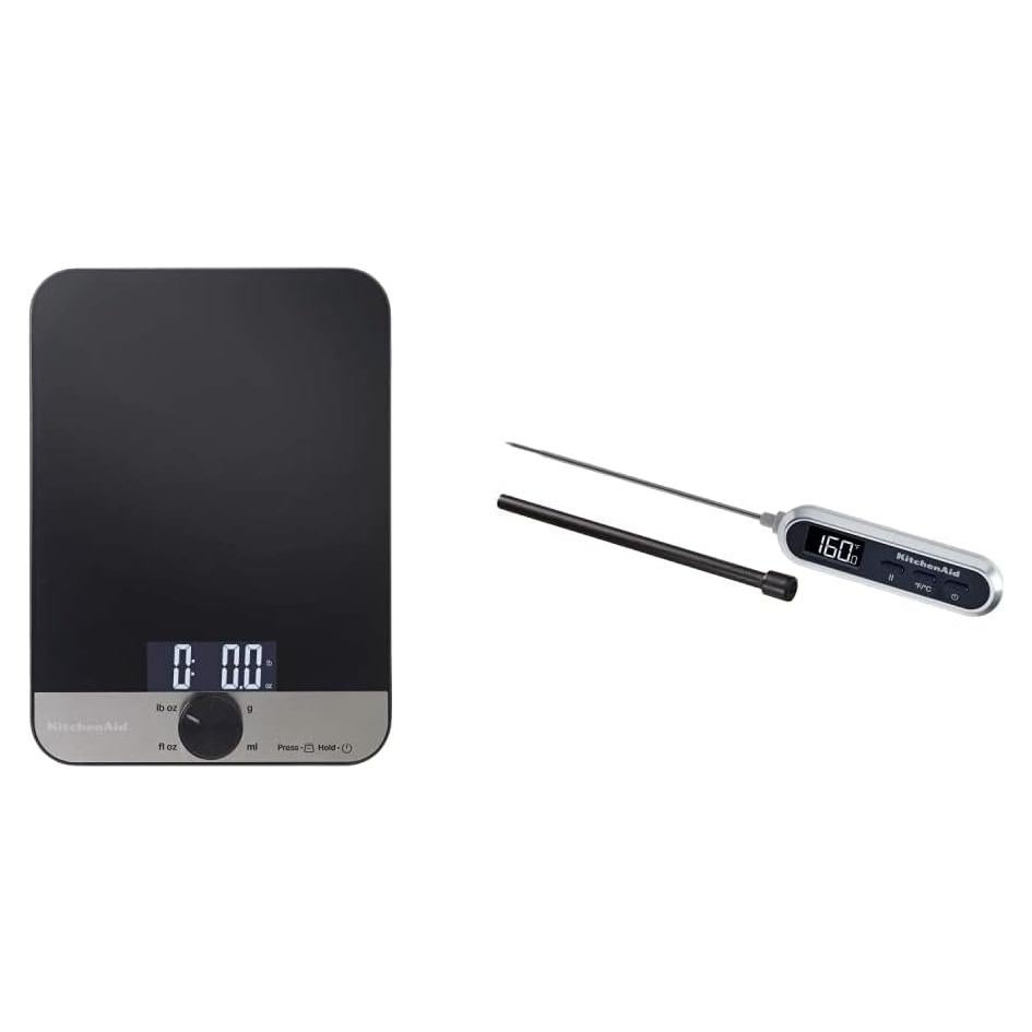 KitchenAid KQ908 Escala Digital de Cocina 5000g y KQ905 Termómetro