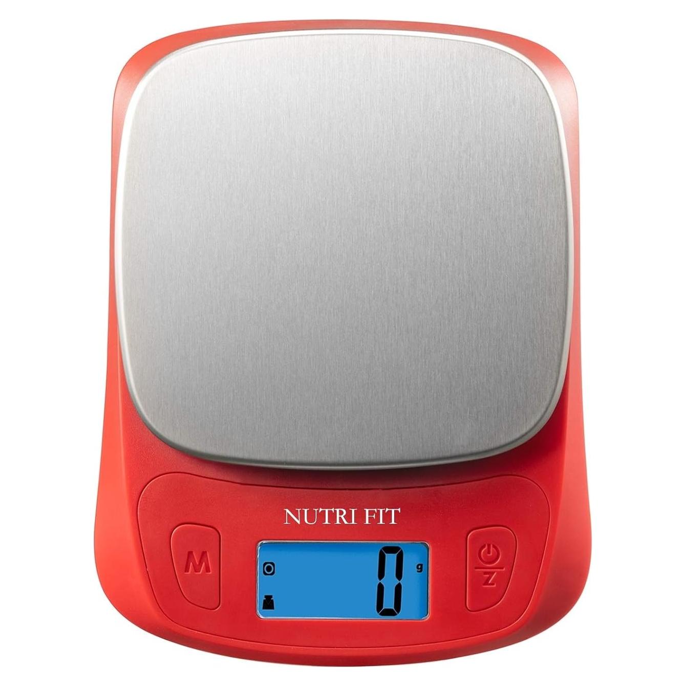 Balanza de Cocina Digital NUTRI FIT Ultra Slim 5kg Rojo