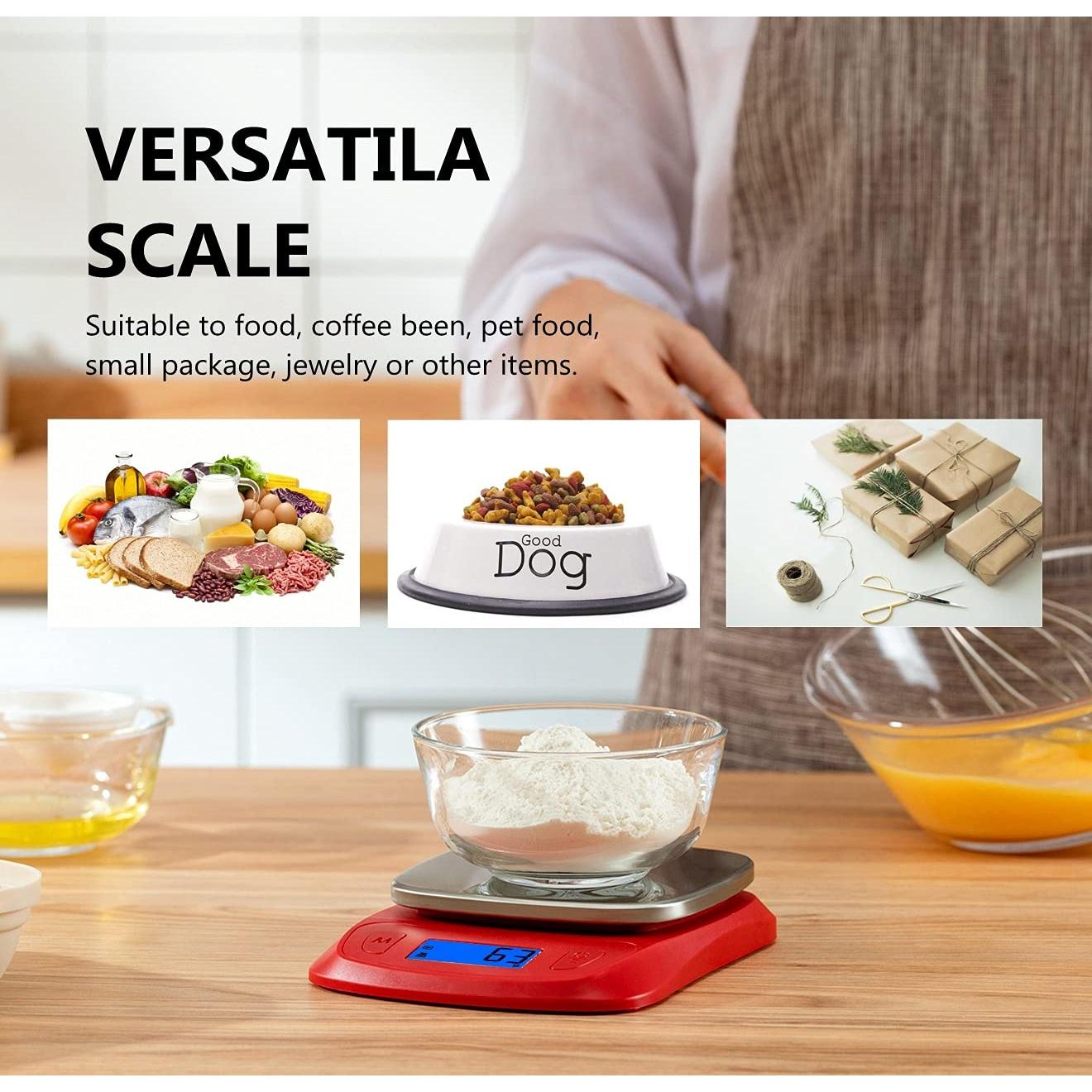 Balanza de Cocina Digital NUTRI FIT Ultra Slim 5kg Rojo