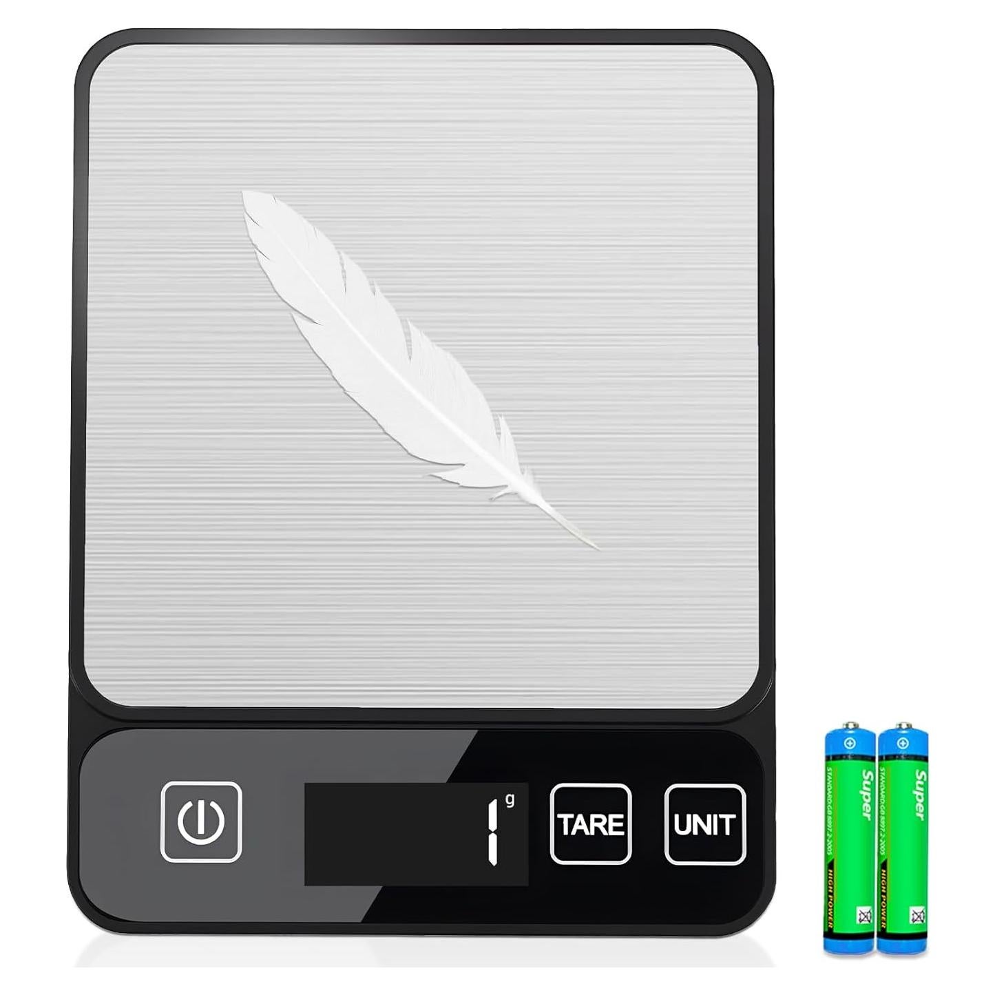 Báscula de Cocina Digital YONCON 10kg Acero Inoxidable LCD