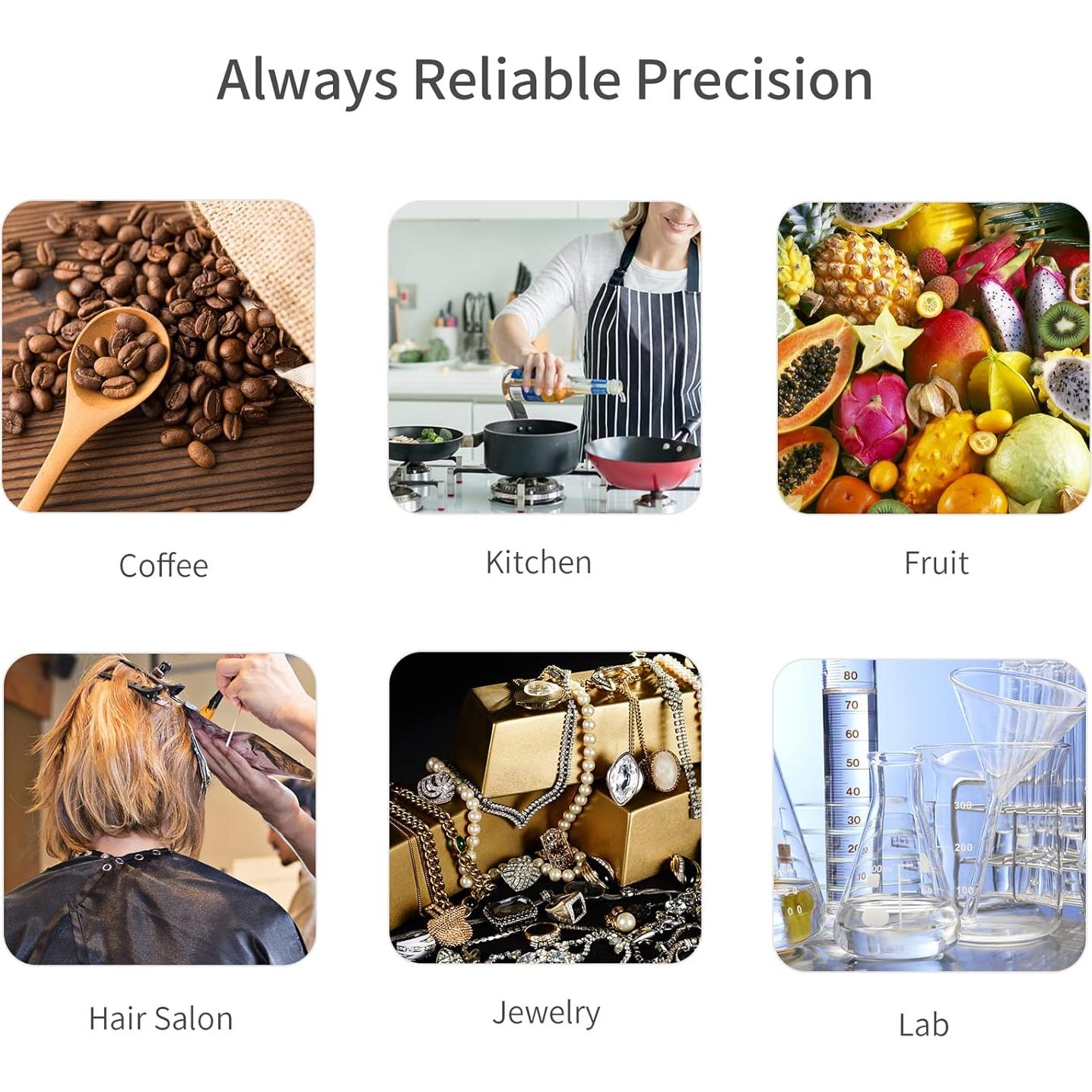 Balanza Digital de Bolsillo Vitafit 500g Alta Precisión Negra