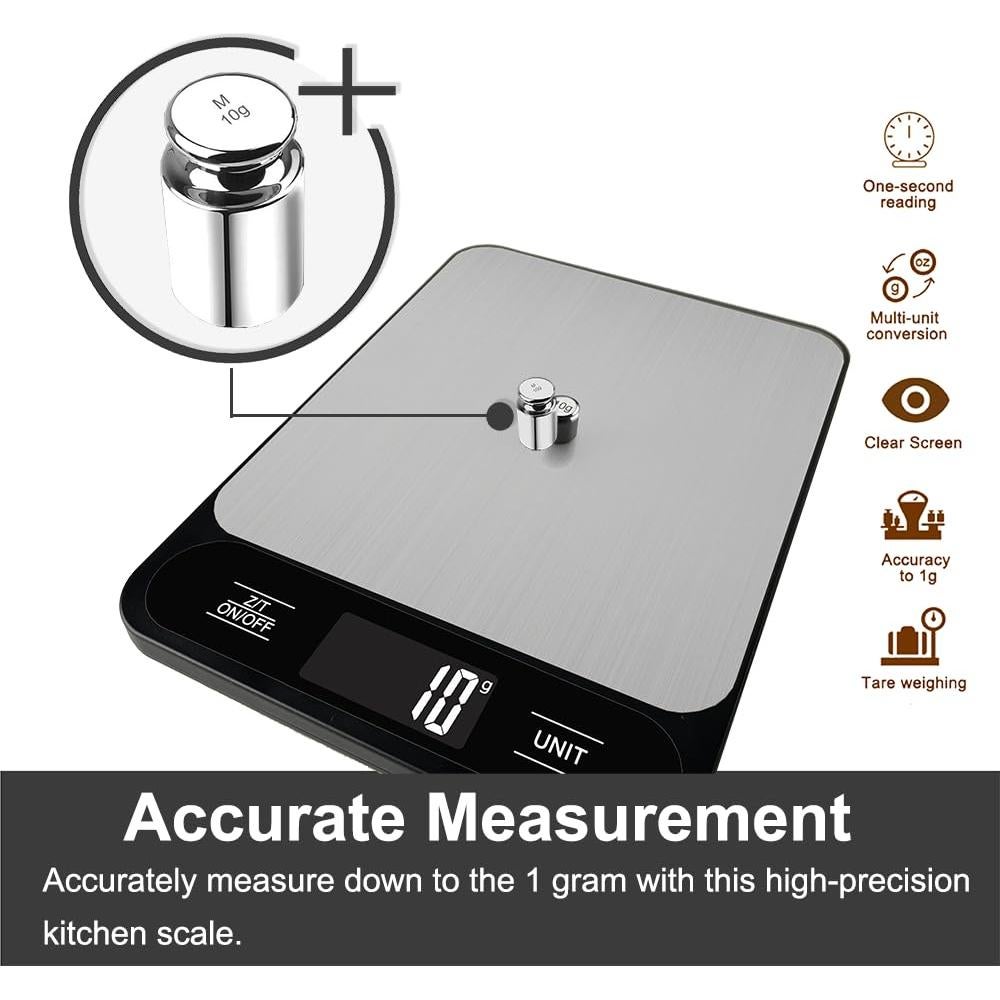 Báscula de Cocina Digital LunaCozy 5kg con Función de Tara