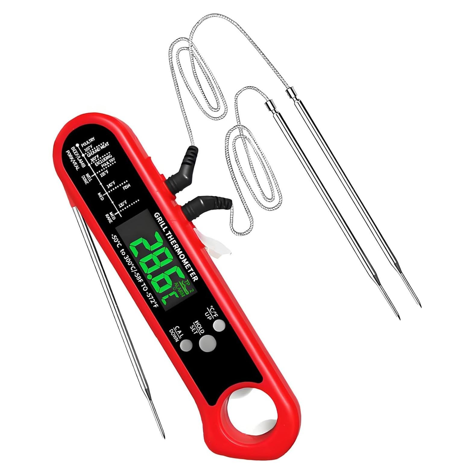 Termómetro Digital de Carne KimiQuatyz con Alarma y Abrebotellas