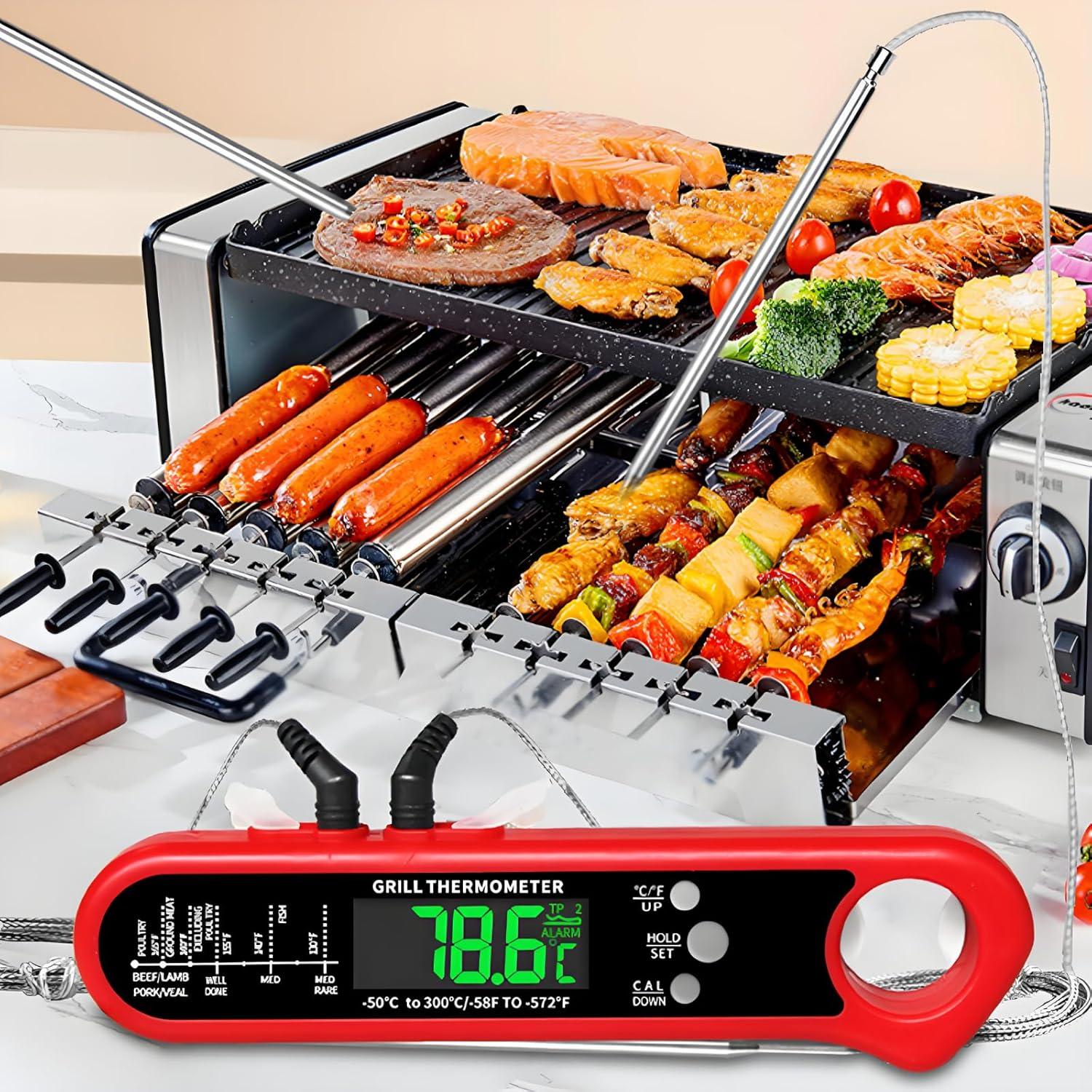 Termómetro Digital de Carne KimiQuatyz con Alarma y Abrebotellas